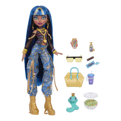 Monster High Cleo De Nile Fashion Doll with Hissette and 7 Accessories