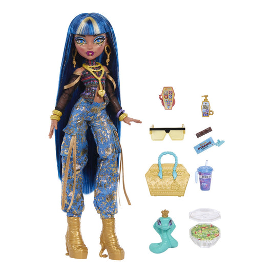 Monster High Cleo De Nile Fashion Doll with Hissette and 7 Accessories