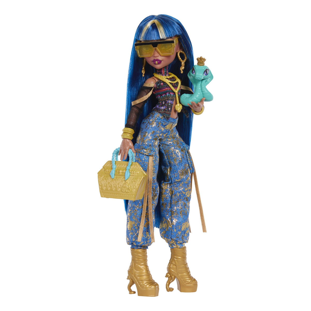 Monster High Cleo De Nile Fashion Doll with Hissette and 7 Accessories