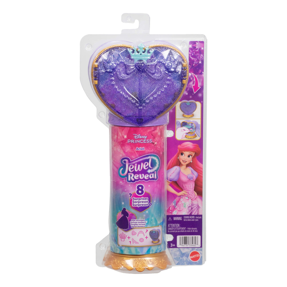 Disney Princess Jewel Reveal Ariel Doll with 8 Surprises
