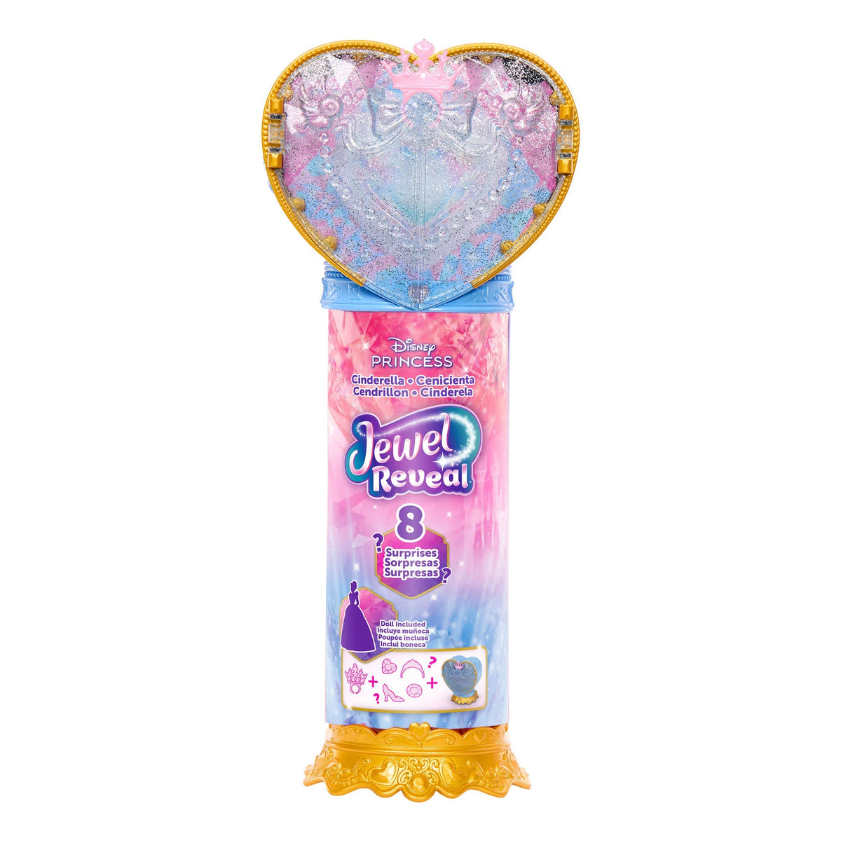 Disney Princess Jewel Reveal Cinderella Doll with 8 Surprises