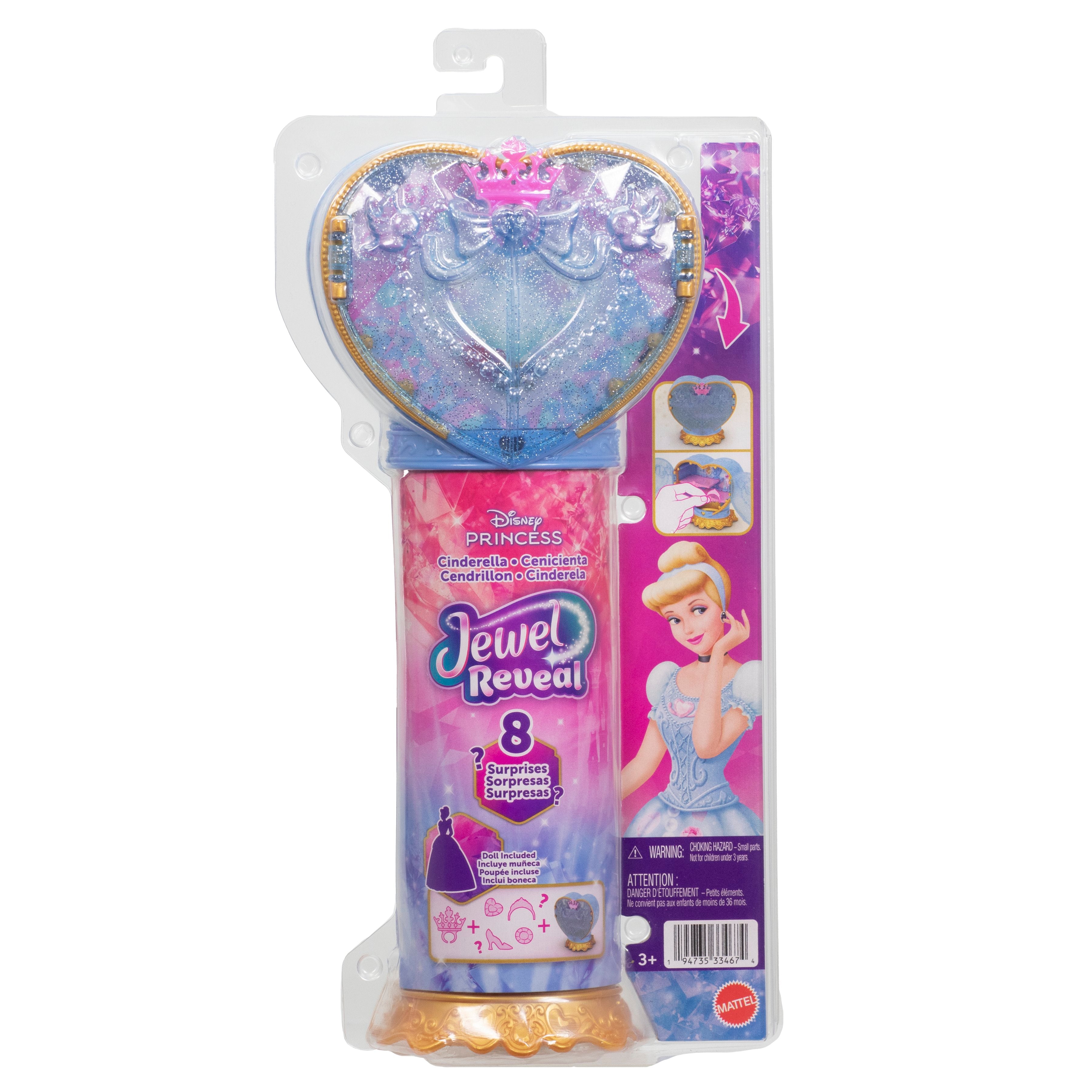 Disney Princess Jewel Reveal Cinderella Doll with 8 Surprises