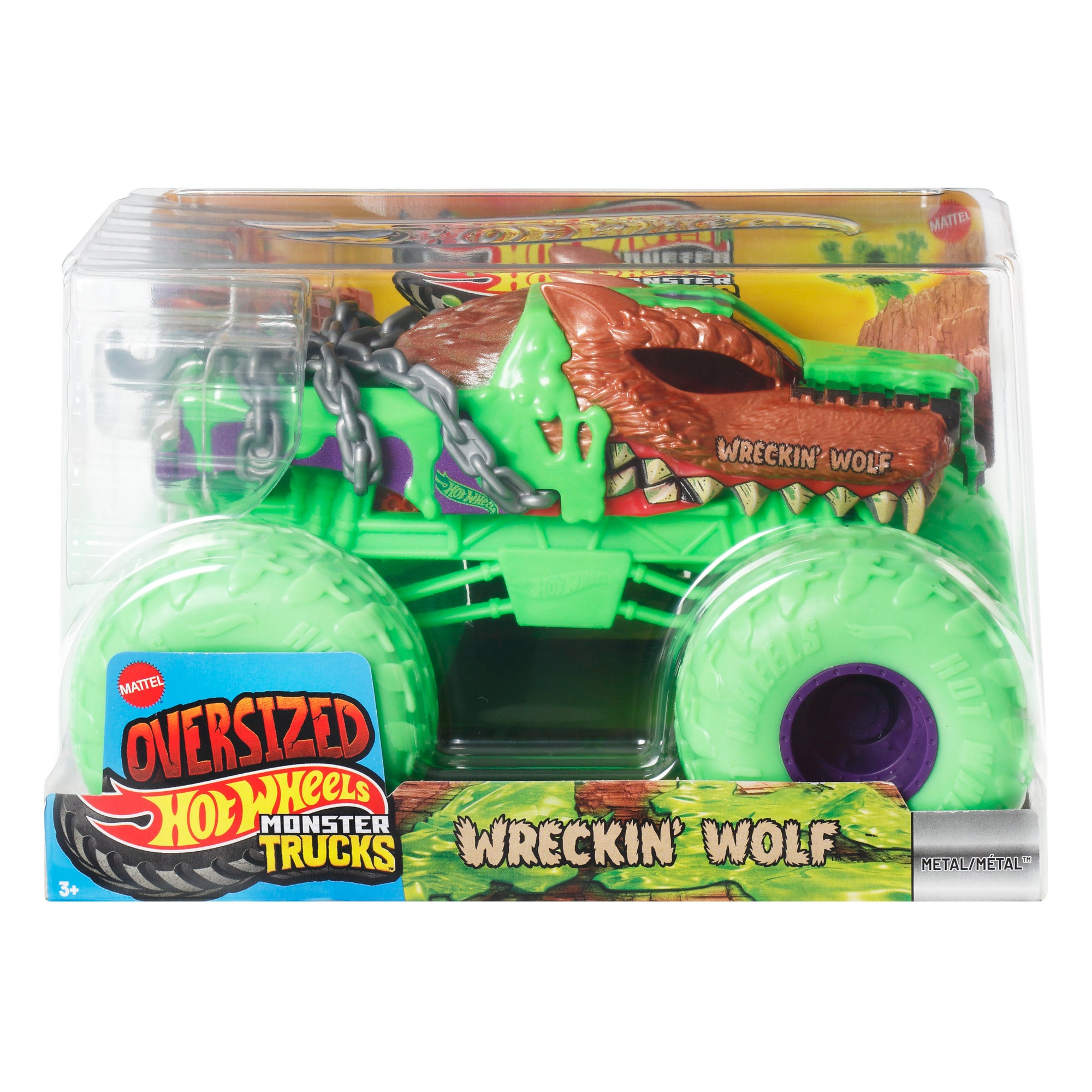 Hot Wheels Monster Trucks Oversized 1:24 Wreckin' Wolf