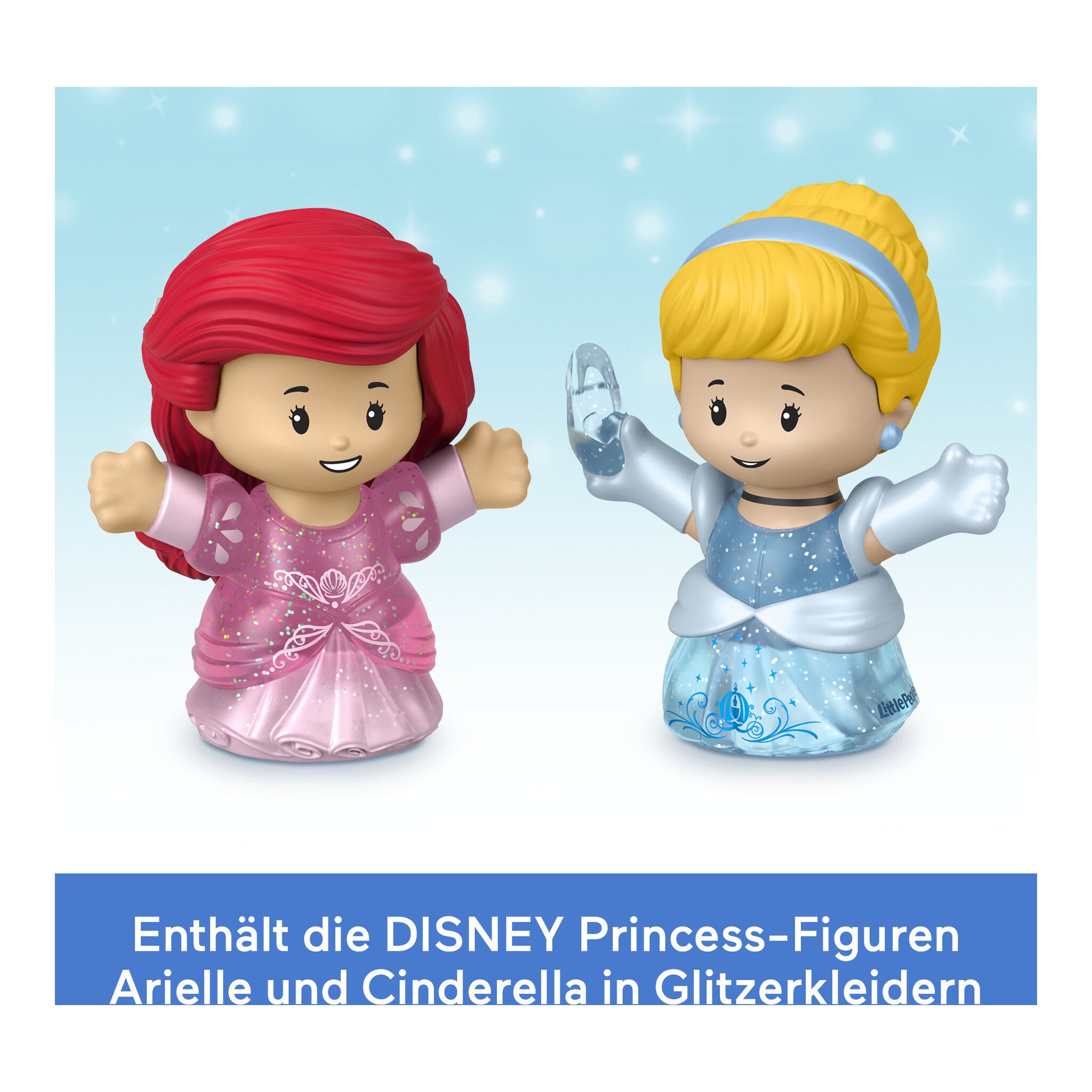 Fisher-Price Little People Disney Princess Shimmer & Glow Dress Shop Playset with 2 Figures