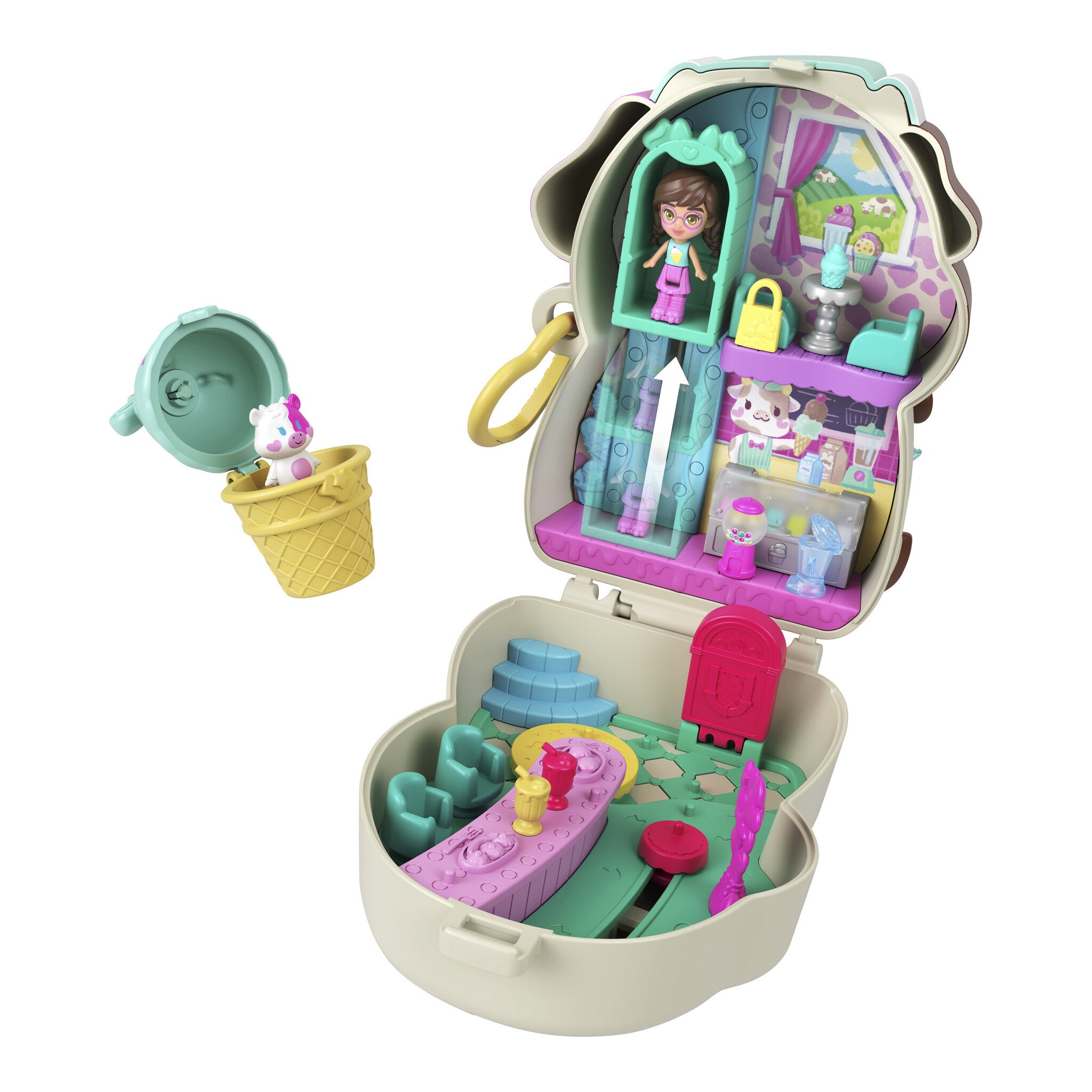 Polly Pocket Neapolitan Cow Core Compact Playset