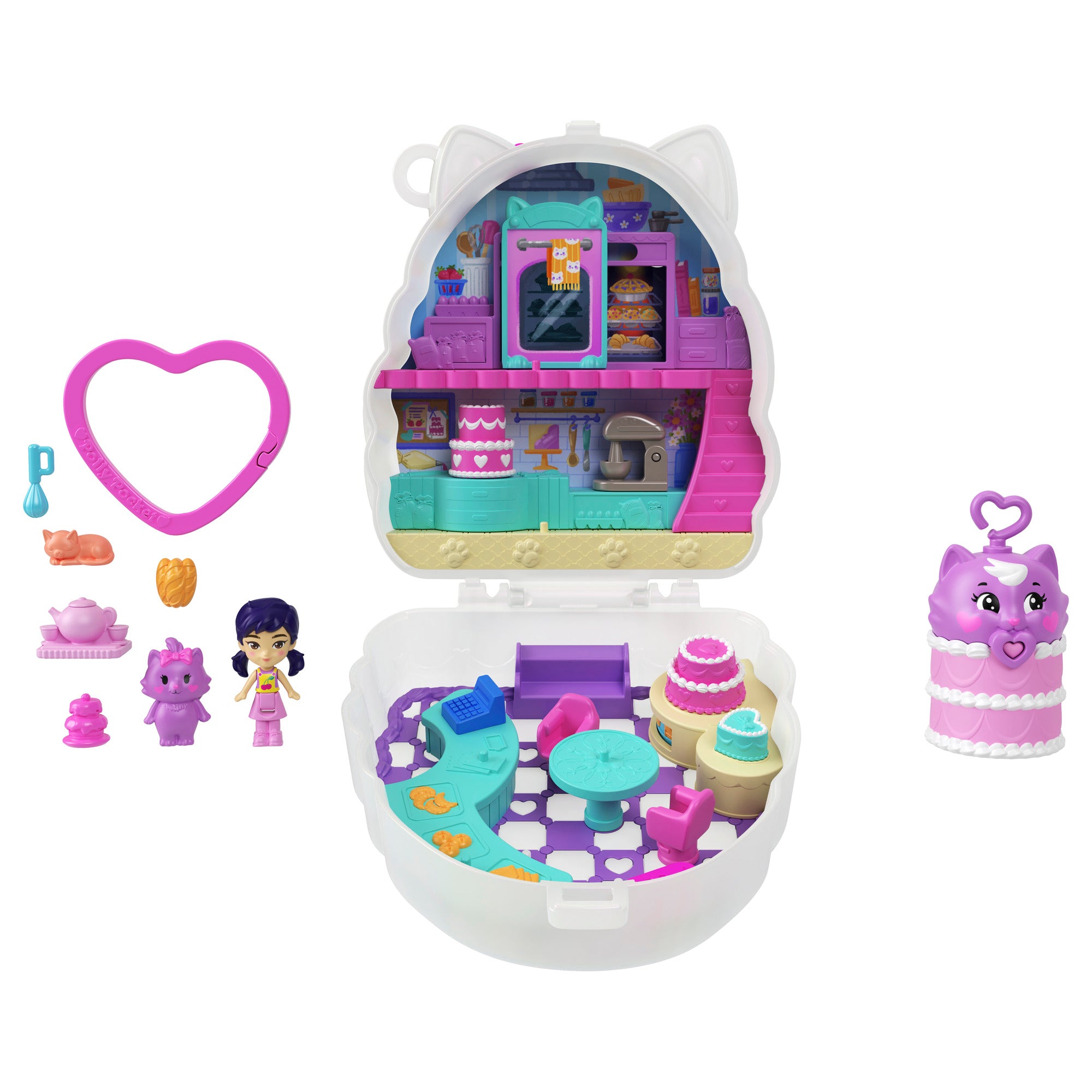 Polly Pocket Kitty Cake Compact Playset