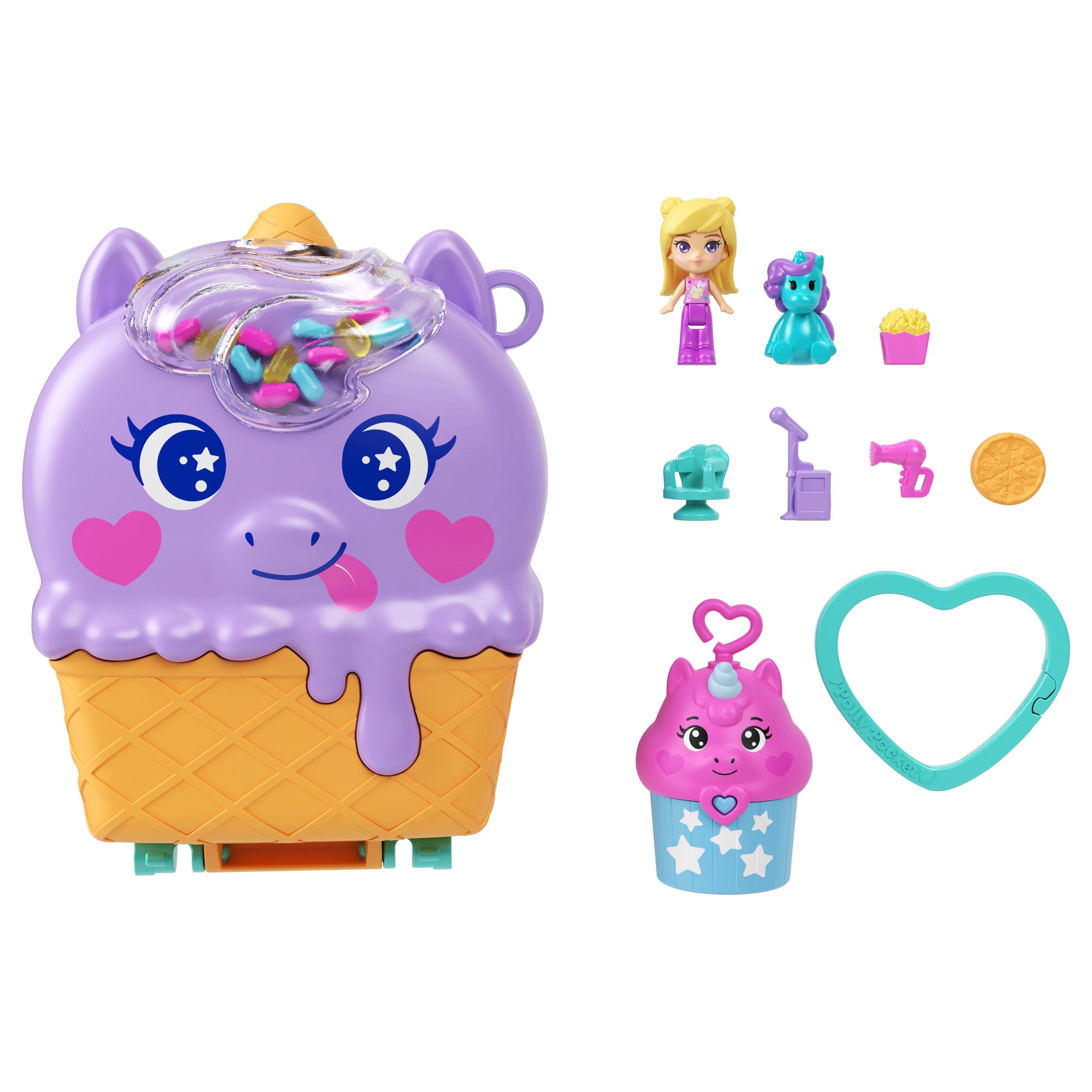 Polly Pocket Core Compact Unicorn Cone Playset