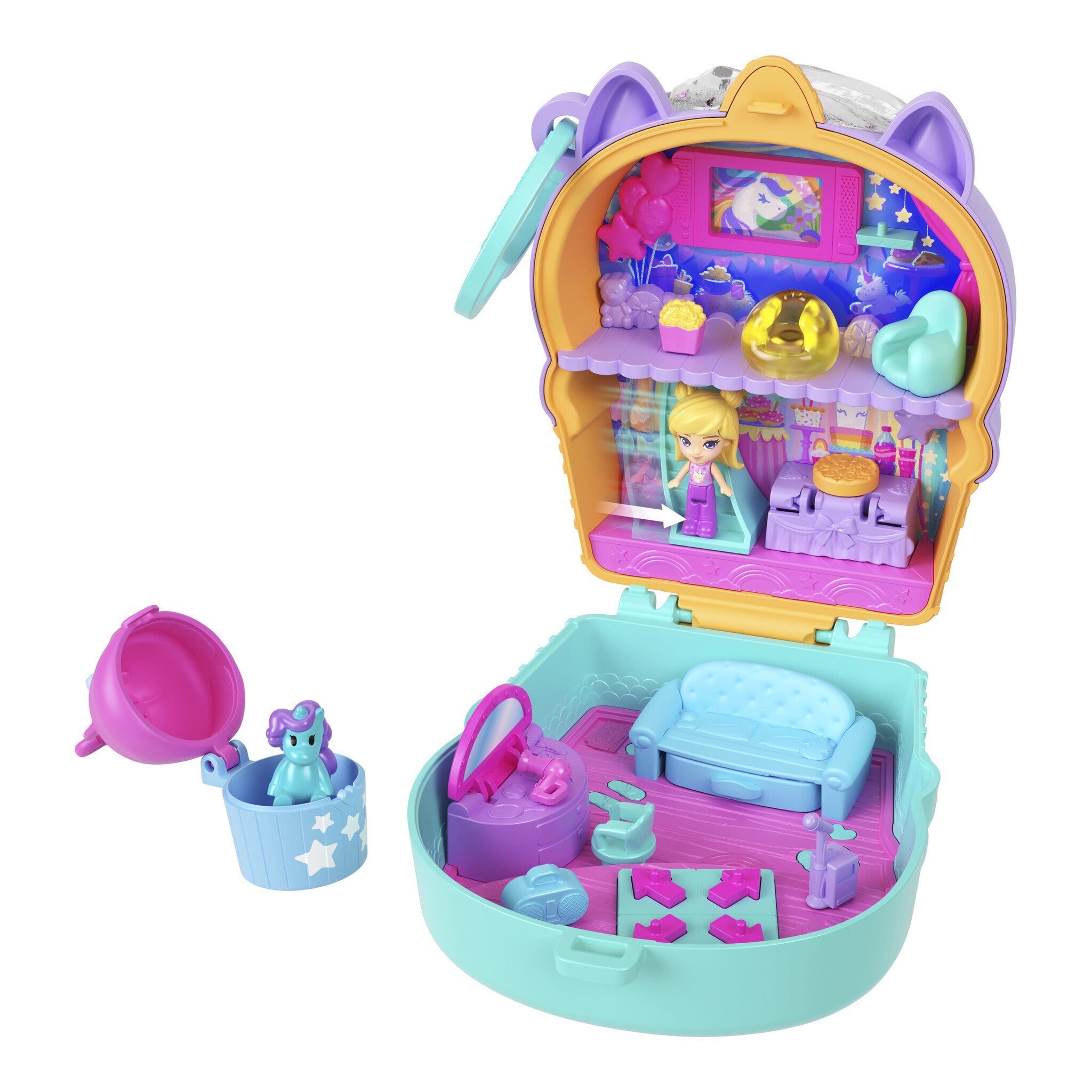 Polly Pocket Core Compact Unicorn Cone Playset