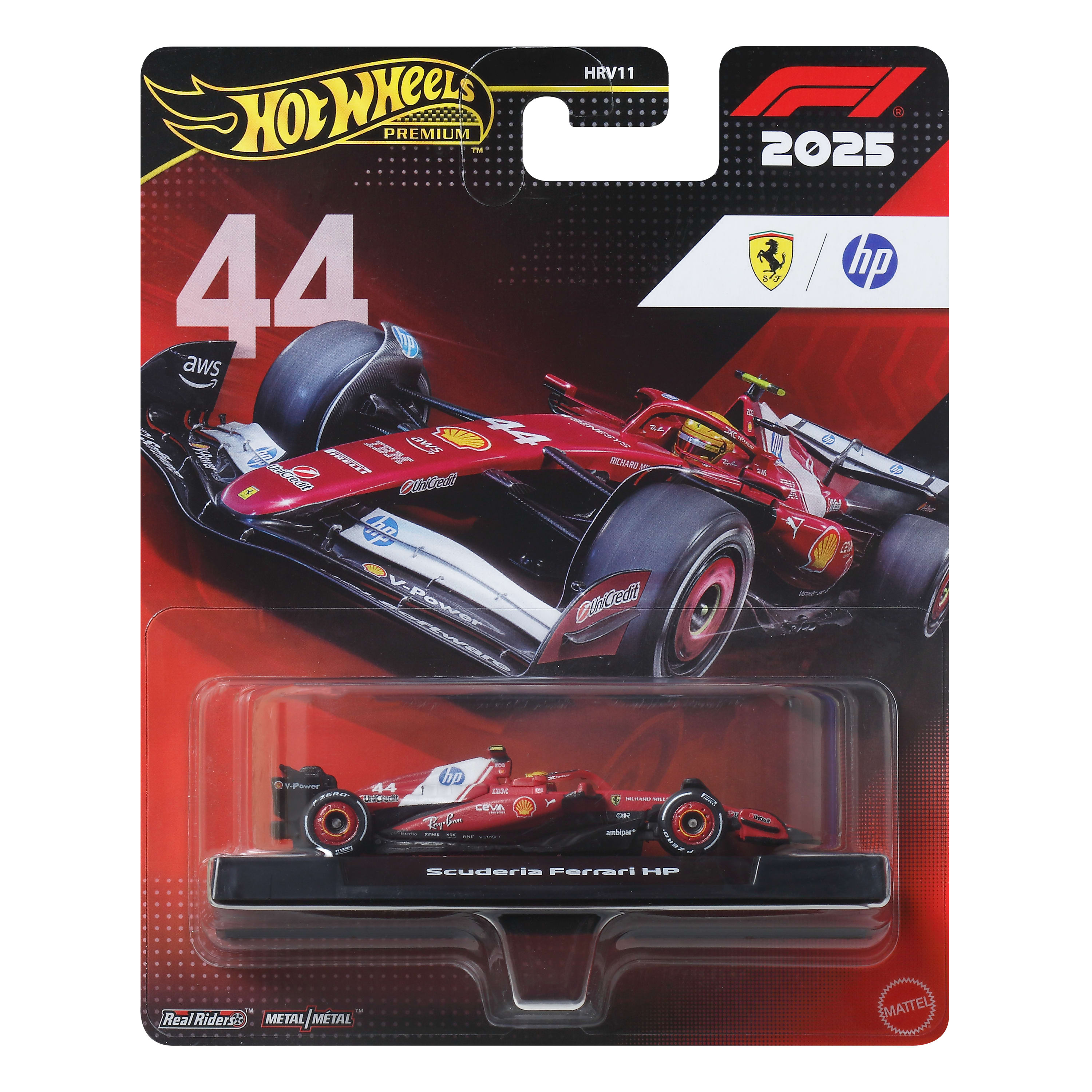 Hot Wheels Premium Formula 1 Ferrari Lewis Hamilton #44 1:64 Die-Cast Car