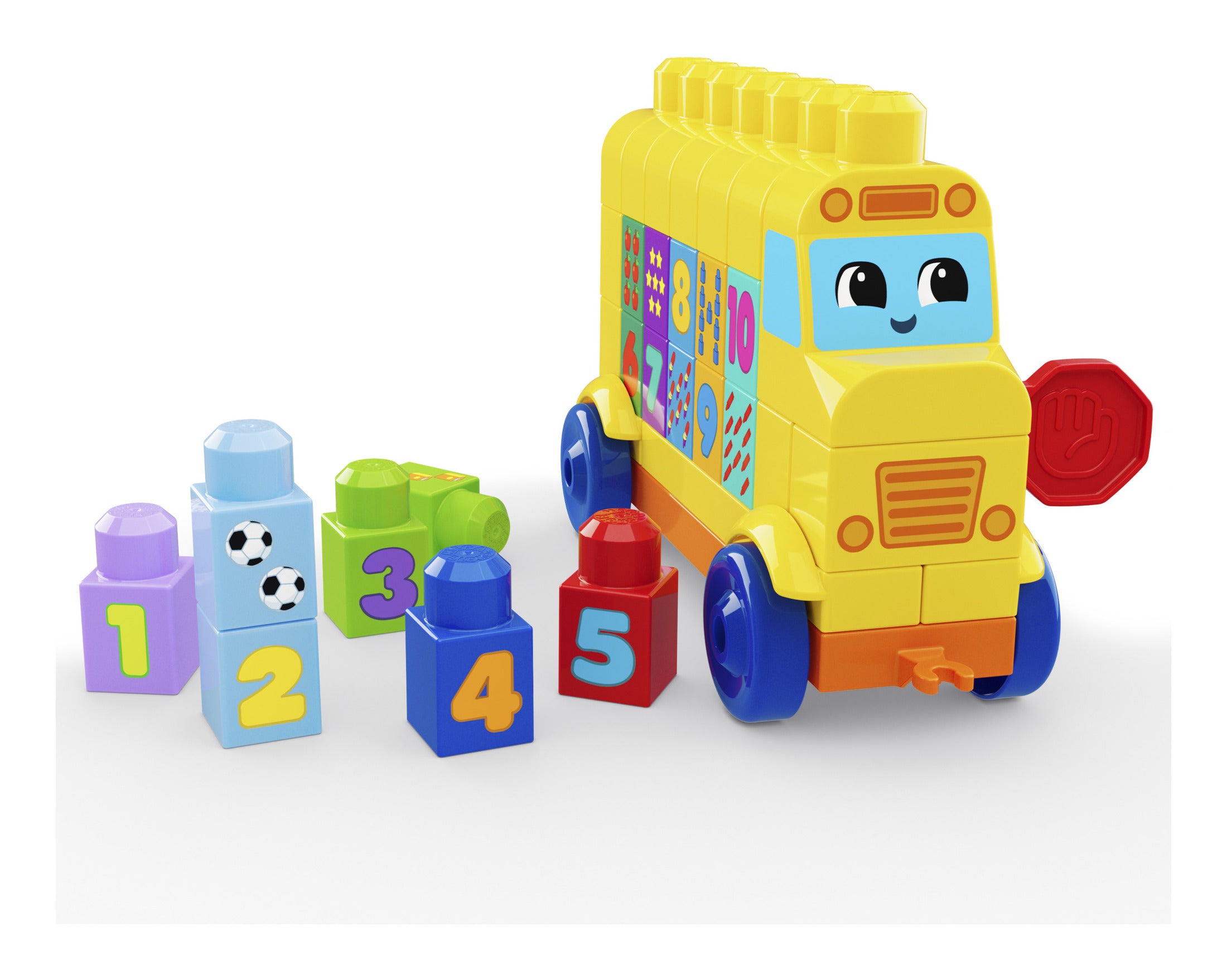 MEGA BLOKS Build & Count Bus 45-Piece Toddler Building Set