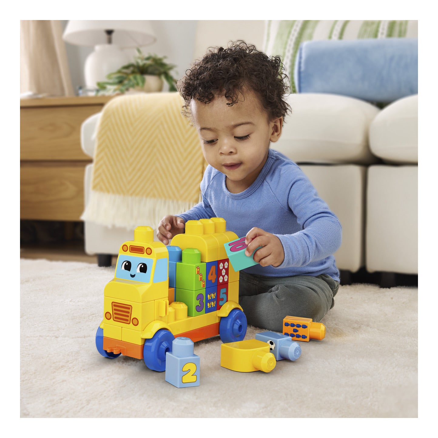 MEGA BLOKS Build & Count Bus 45-Piece Toddler Building Set