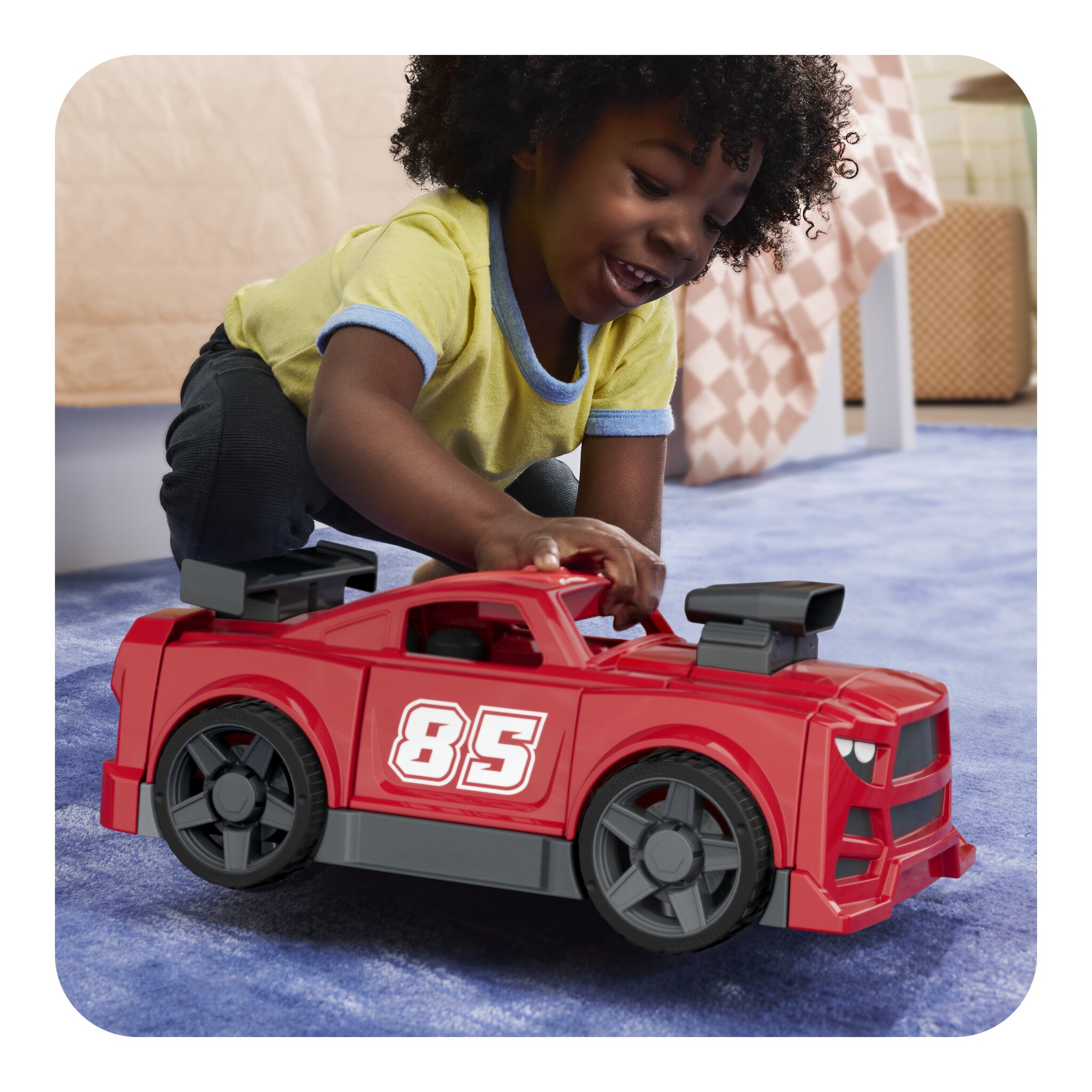 MEGA BLOKS Build & Go Race Car 3-in-1 Construction Set, 26 Pieces