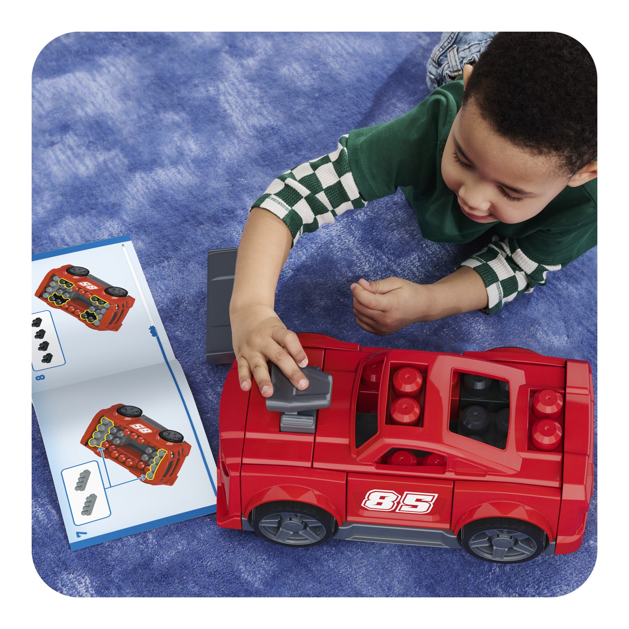 MEGA BLOKS Build & Go Race Car 3-in-1 Construction Set, 26 Pieces