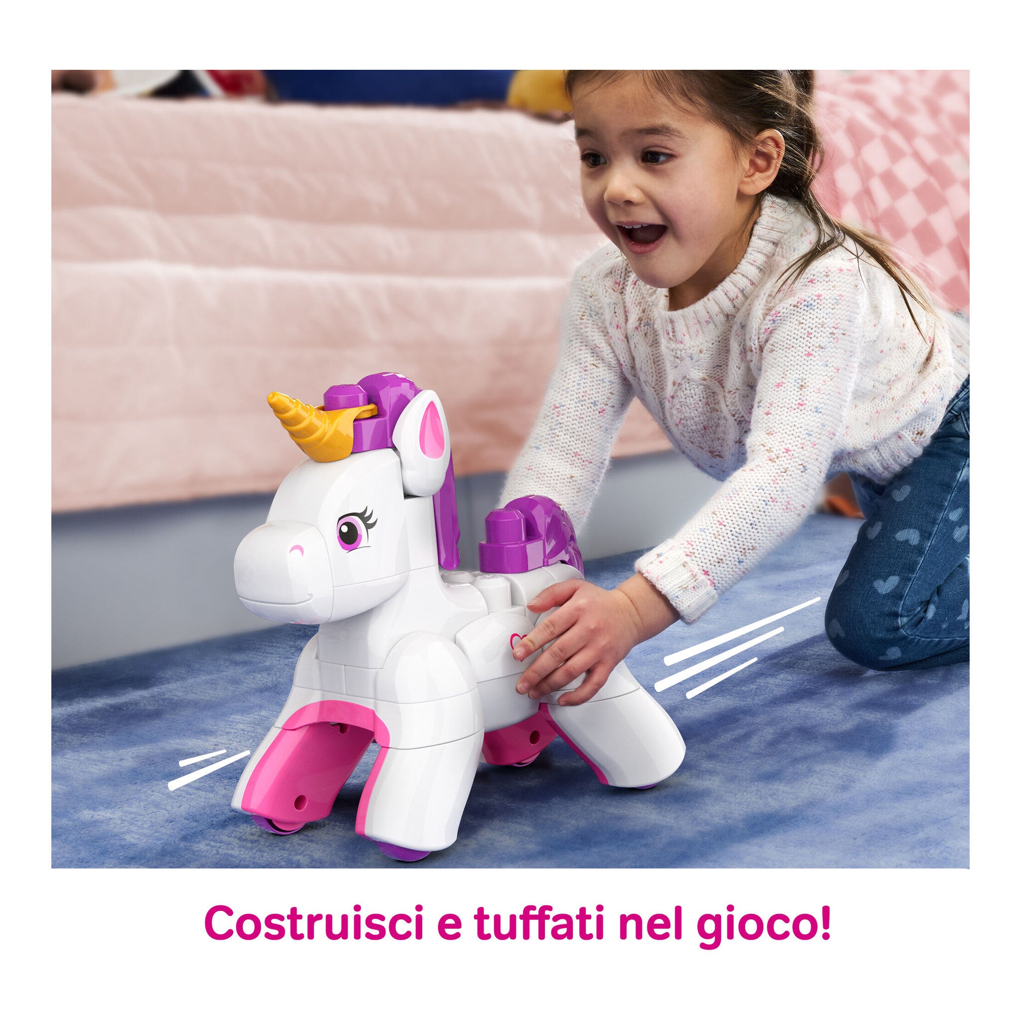 MEGA BLOKS Build & Enchant Unicorn 3-in-1 Building Set, 26 Pieces