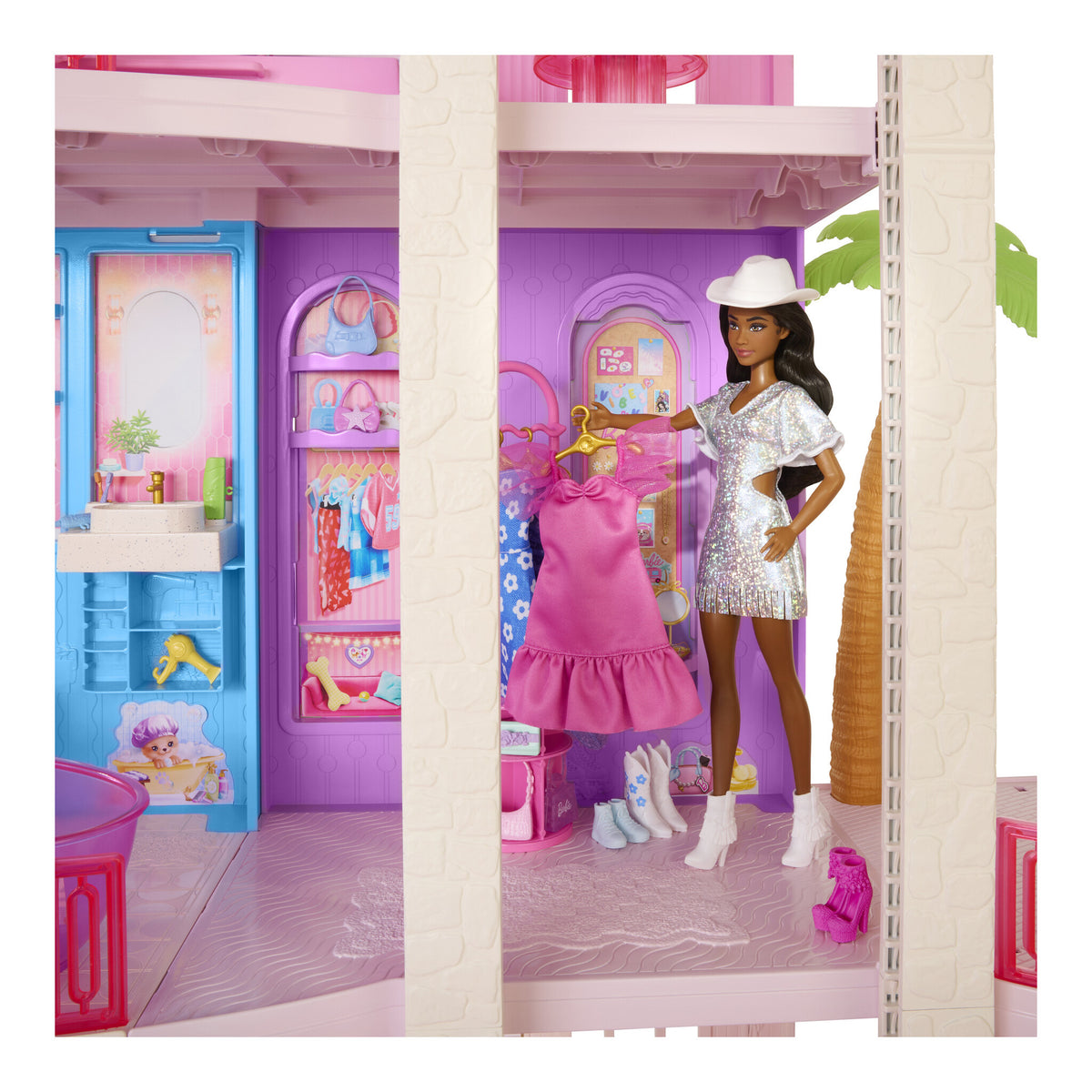 Barbie DreamHouse Dollhouse 2026 with 2 Pools, 2 Slides and 65+ Accessories