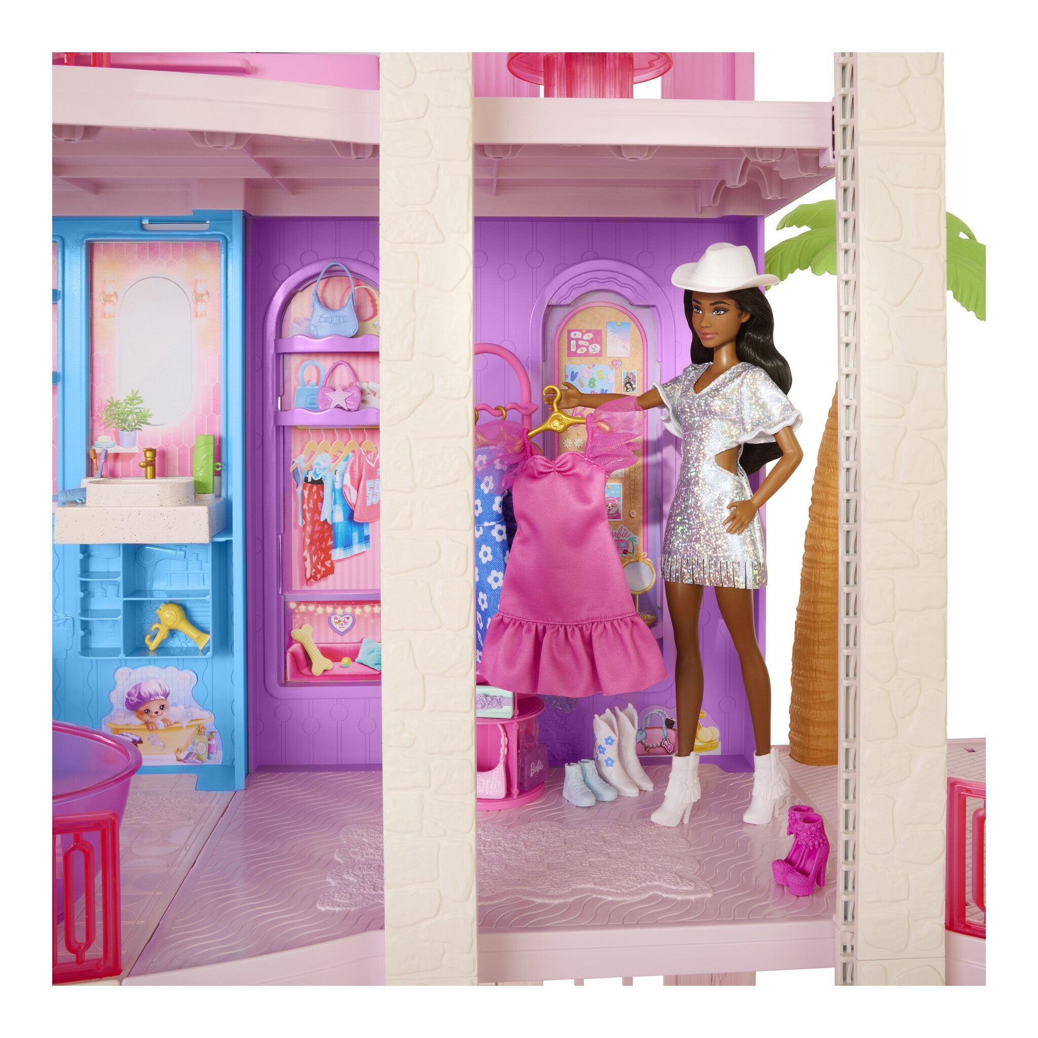 Barbie DreamHouse Dollhouse 2026 with 2 Pools, 2 Slides and 65+ Accessories
