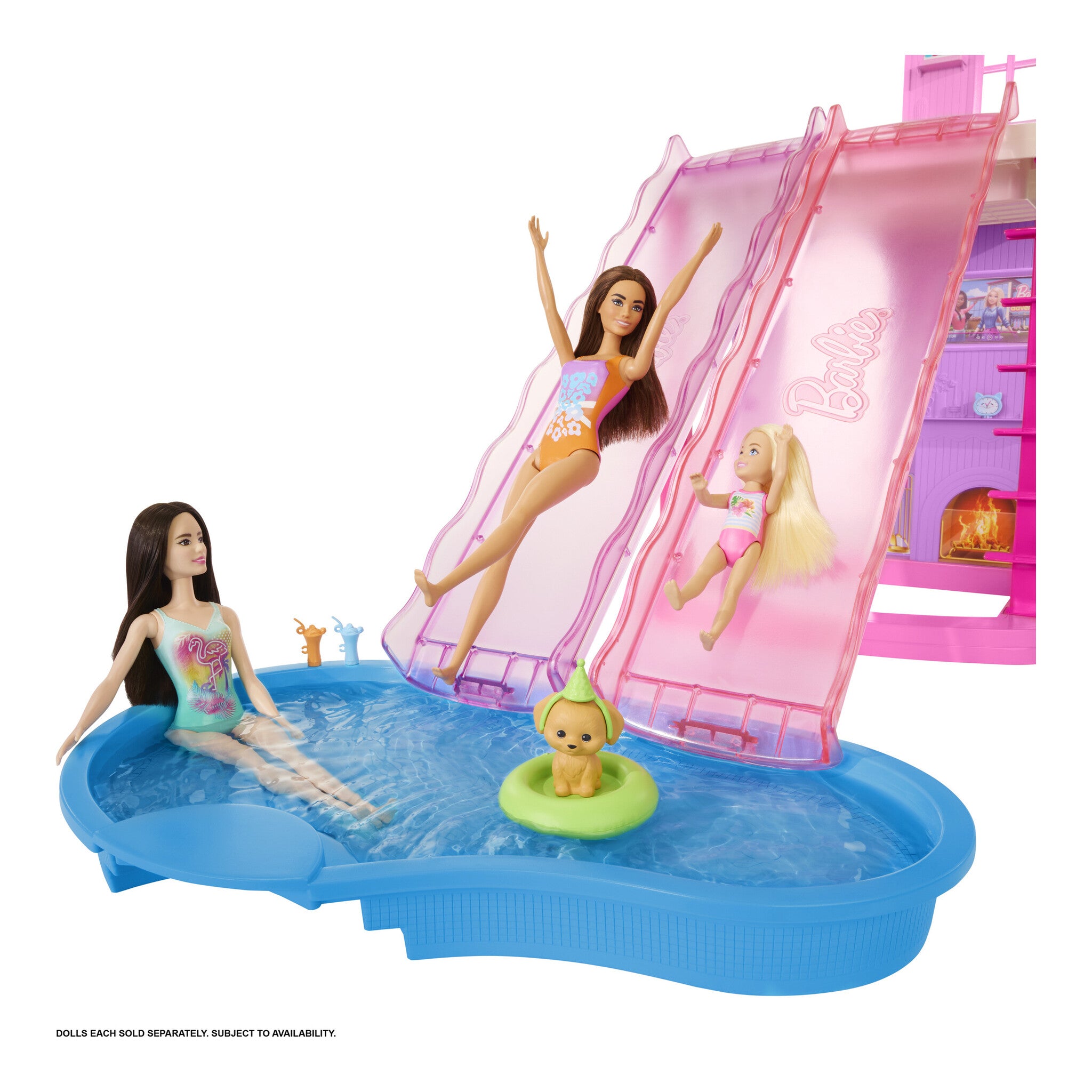 Barbie DreamHouse Dollhouse 2026 with 2 Pools, 2 Slides and 65+ Accessories