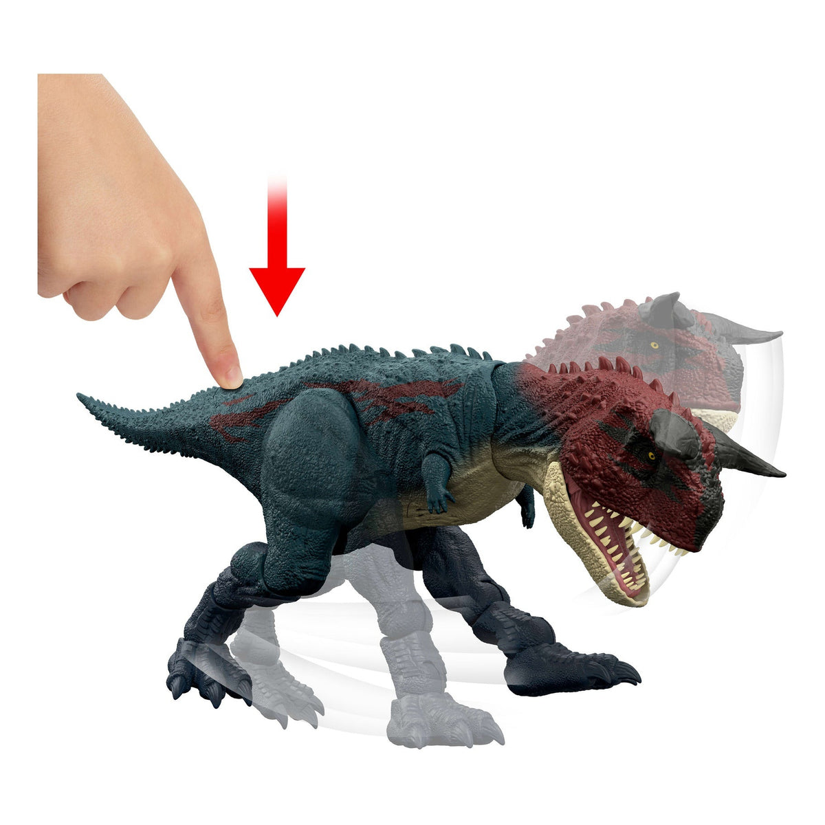 Jurassic World Charge 'N Chomp Carnotaurus Dinosaur Action Figure