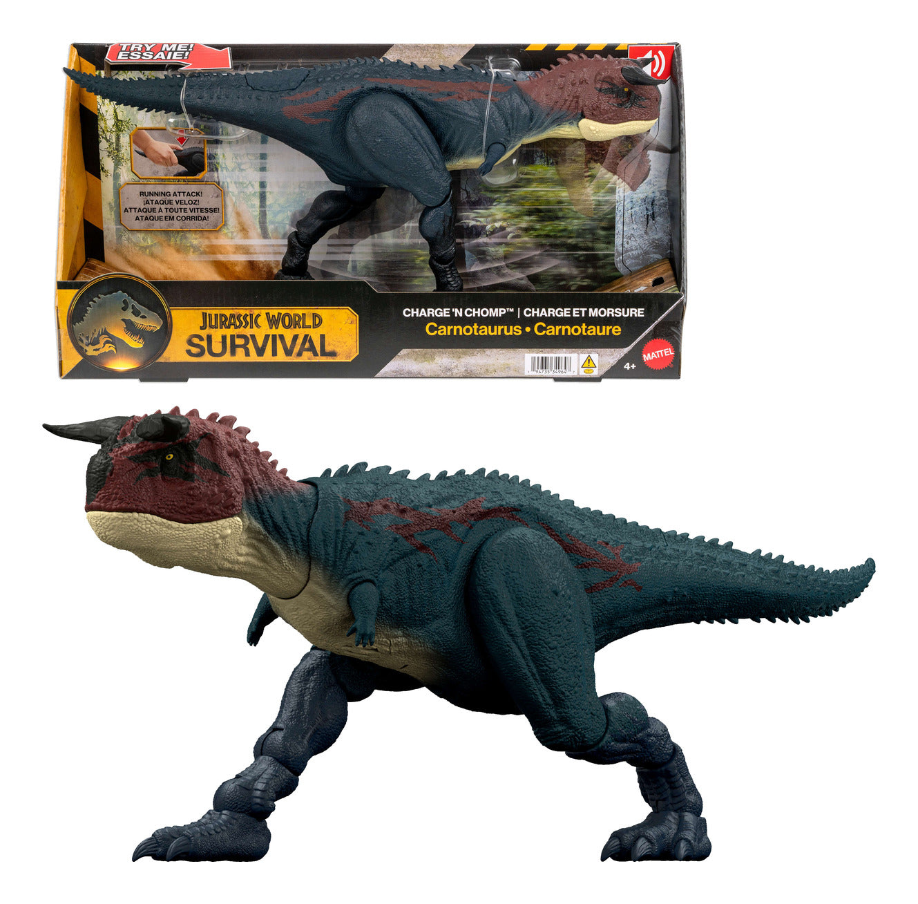 Jurassic World Charge 'N Chomp Carnotaurus Dinosaur Action Figure