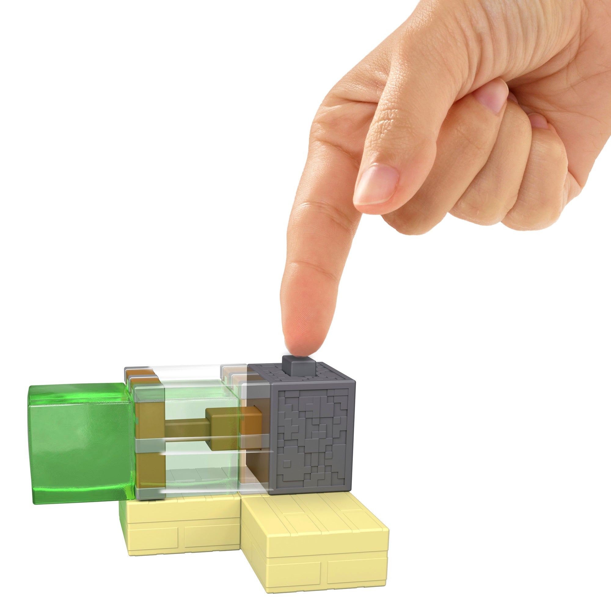 Minecraft Redstone Charged Sticky Piston Trap Set with Slime Block