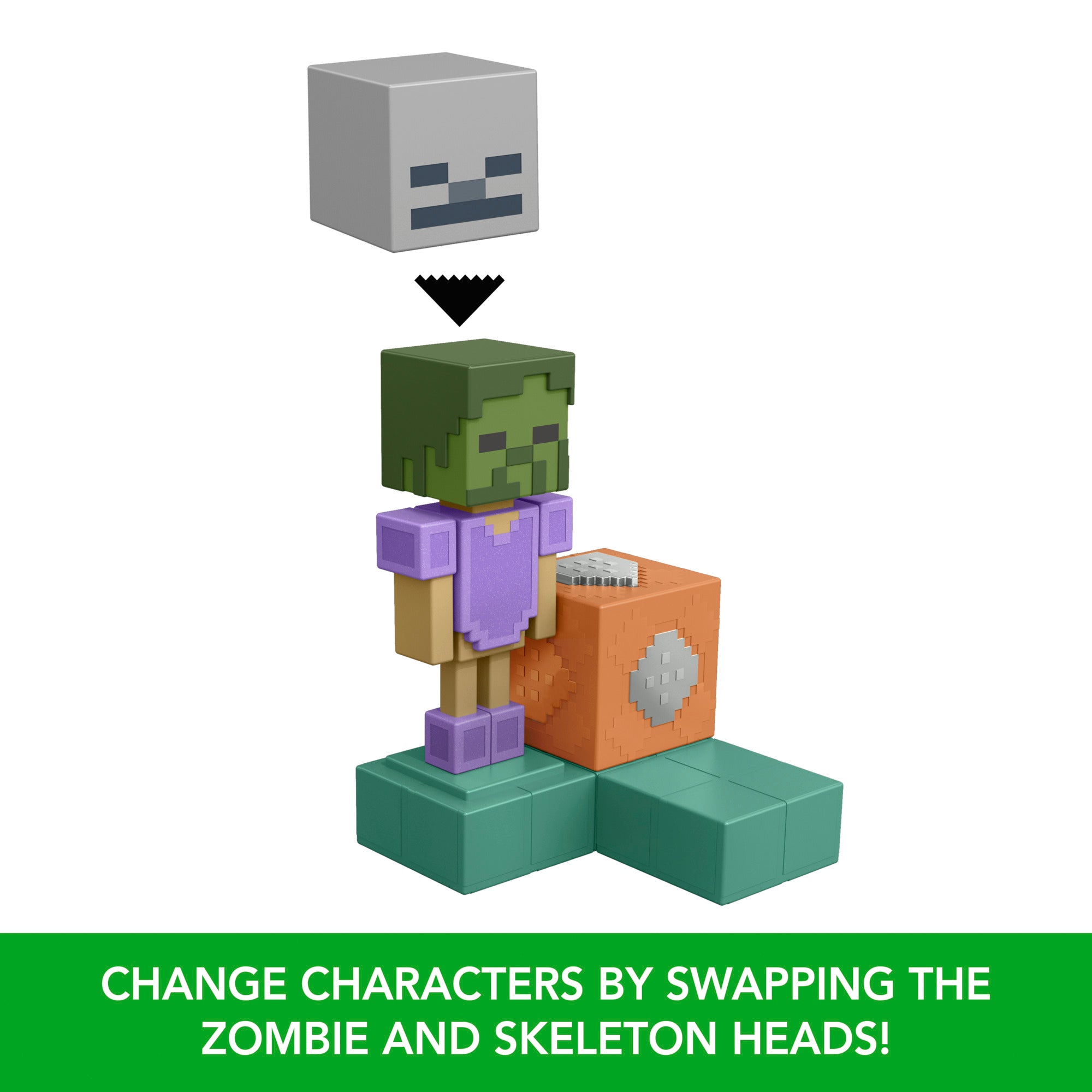 Minecraft Redstone Charged Animated Armour Stand Set with Alex Figure