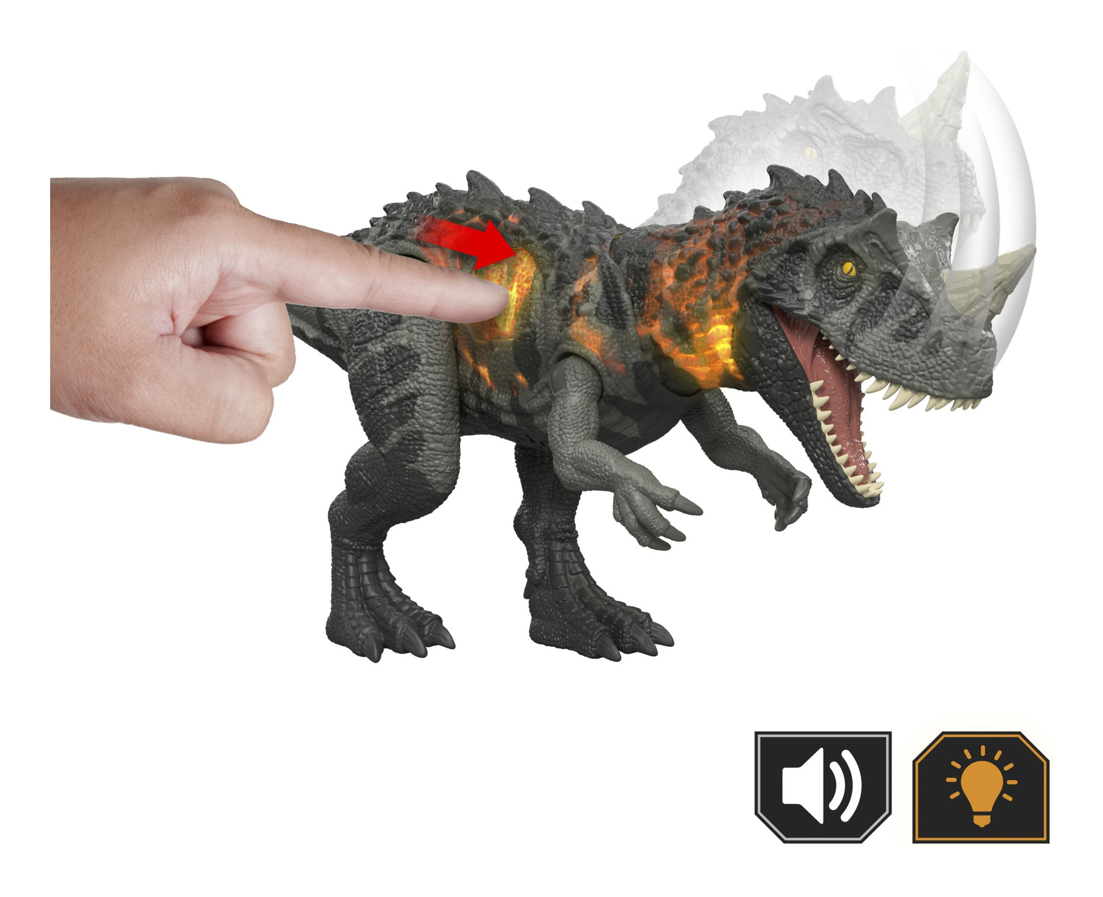 Jurassic World Wild Roar Ceratosaurus Dinosaur Action Figure