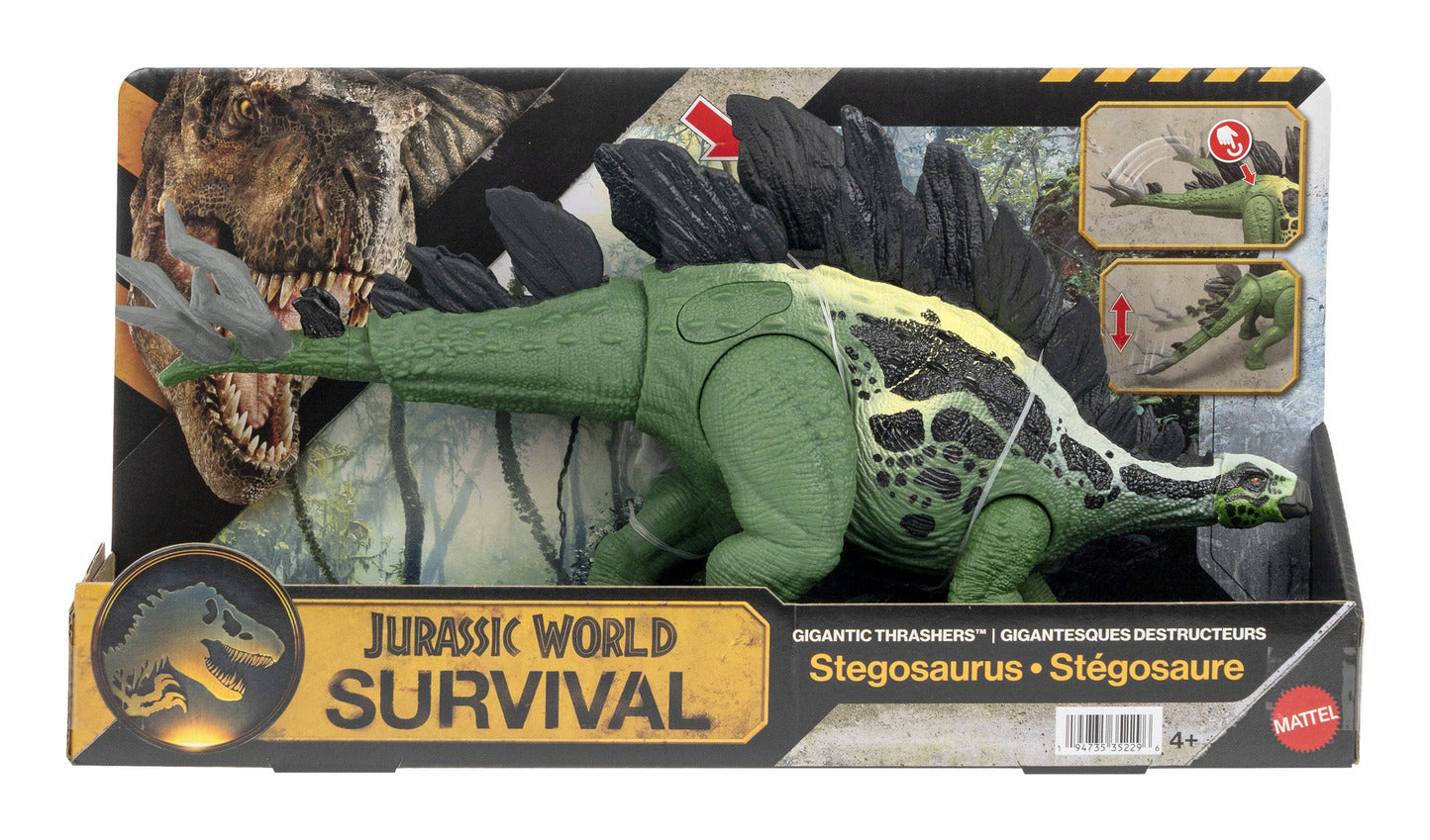 Mattel Jurassic World Gigantic Thrashers Stegosaurus Dinosaur Action Figure