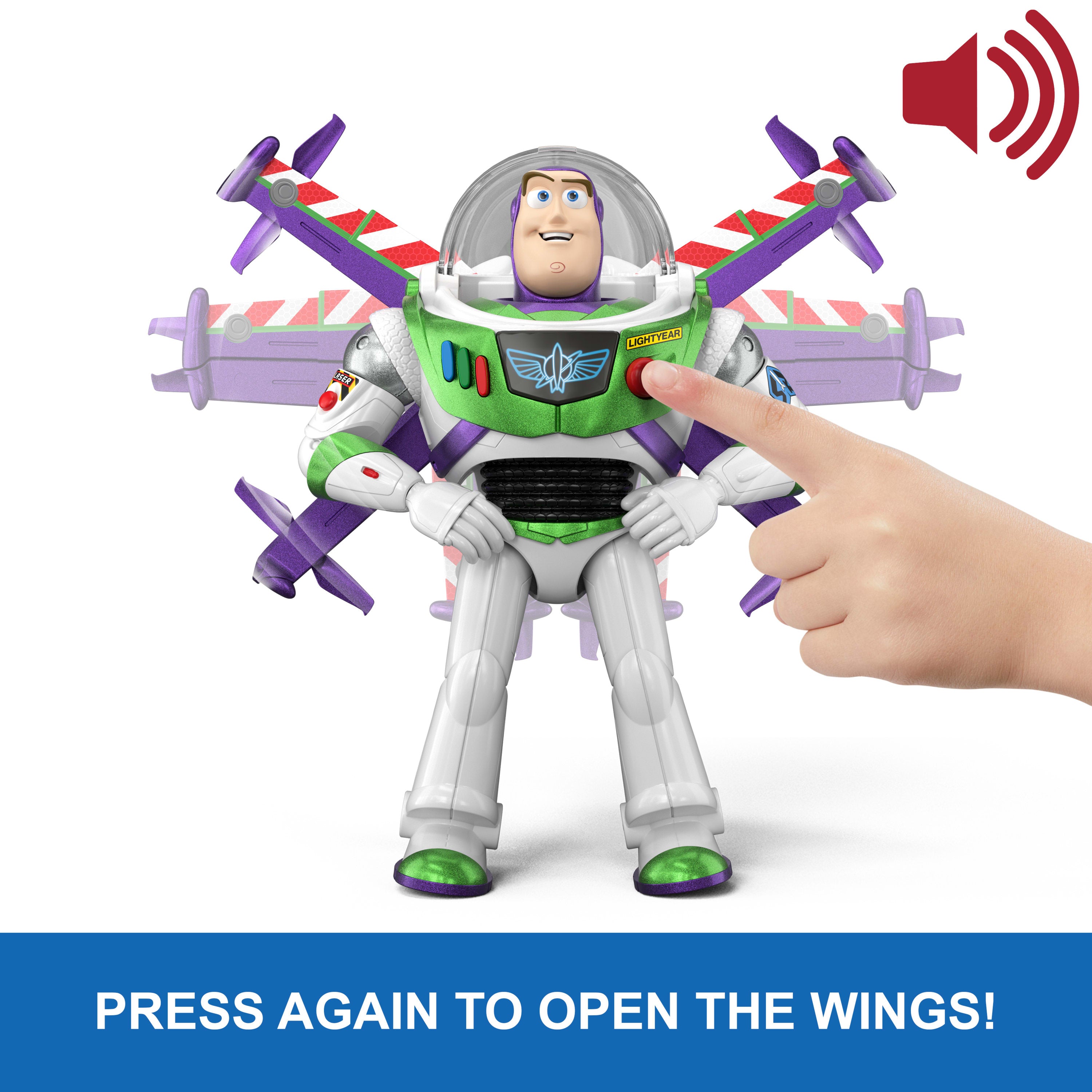 Disney Pixar Toy Story 5 Buzz Lightyear Flight Mode Hi-Tech Edition Figure