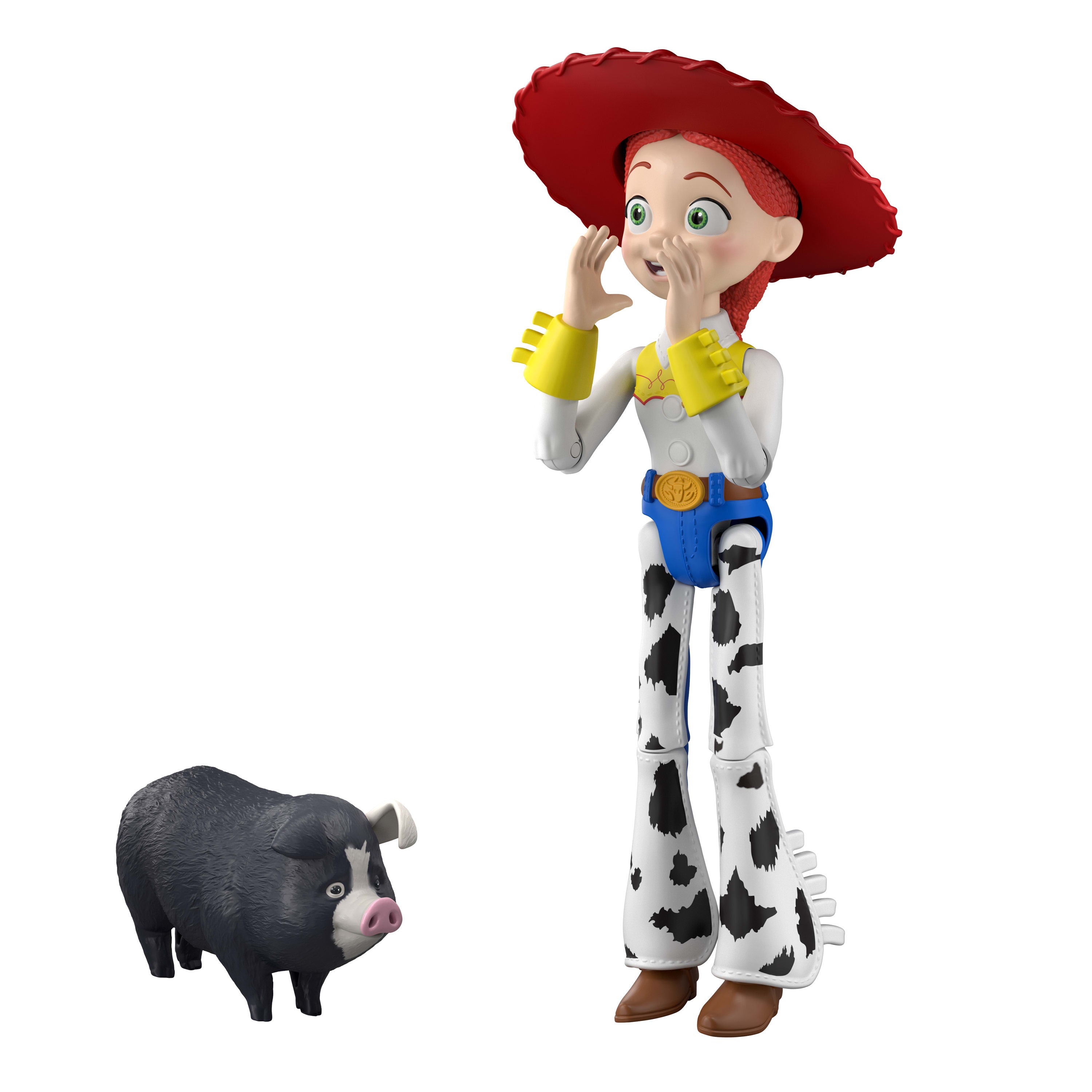 Mattel Disney Pixar Toy Story 5 Critter Talk Jessie Feature Figure with Jimmy Dean Pig