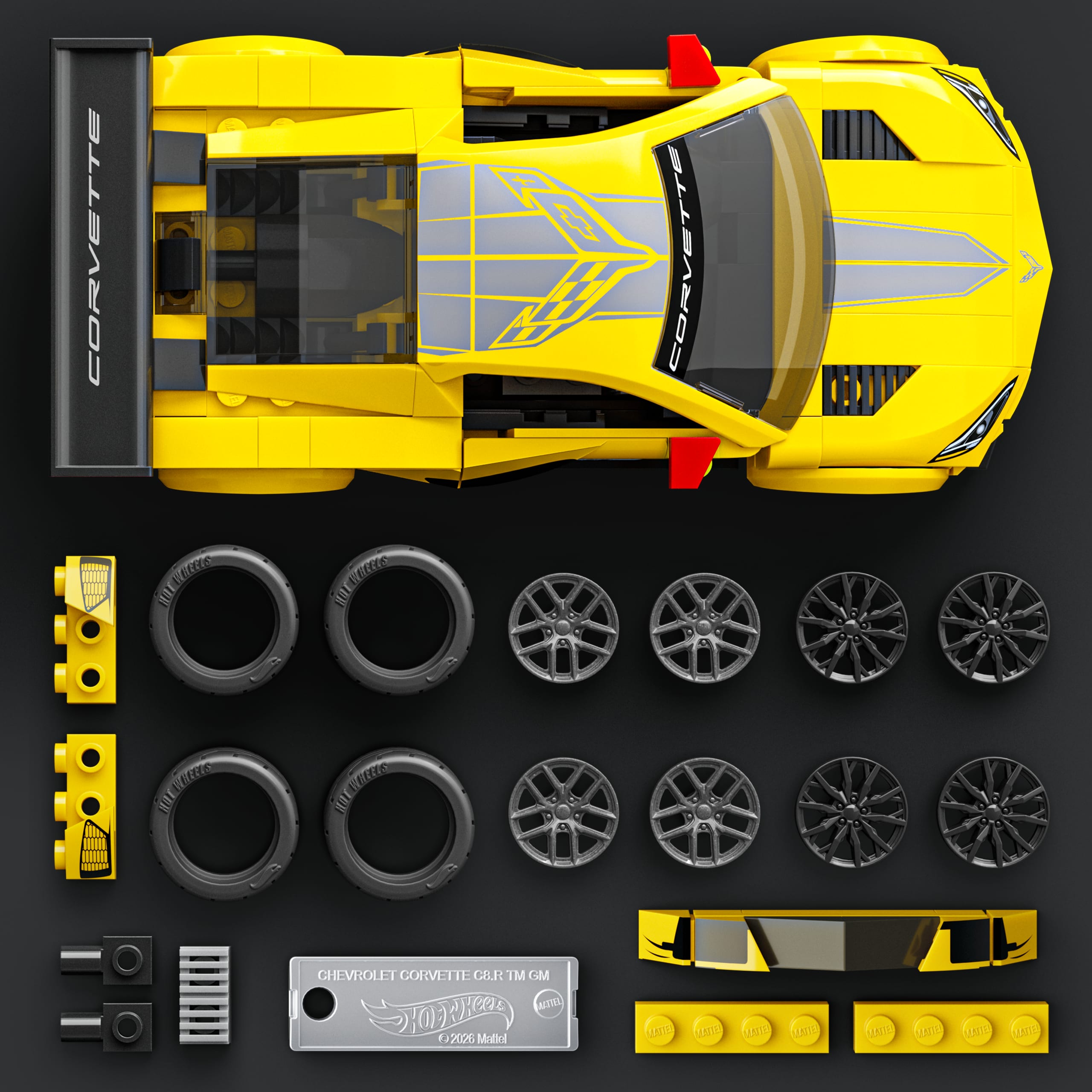 Mattel Brick Shop Hot Wheels ’20 Corvette C8.R Building Set