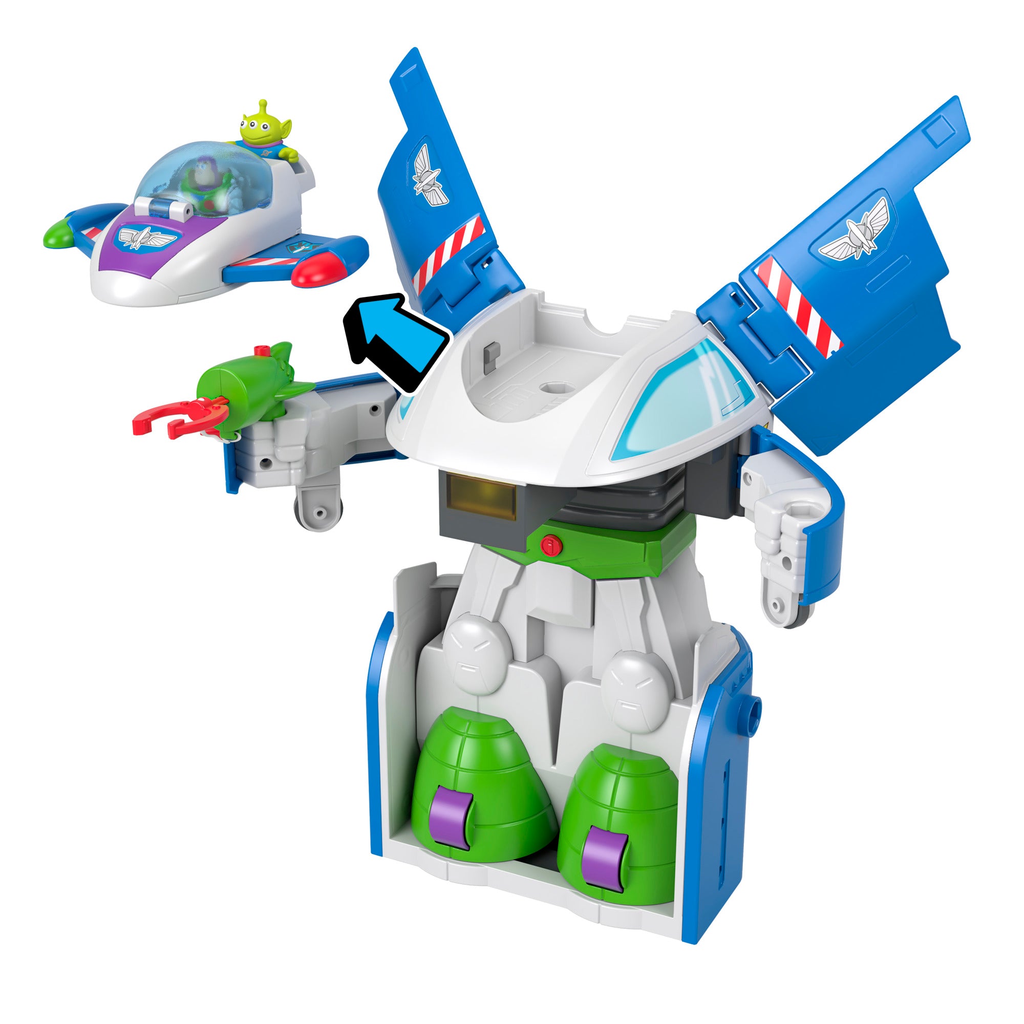 Imaginext Disney Pixar Toy Story 3-in-1 Transforming Buzz Lightyear Ship
