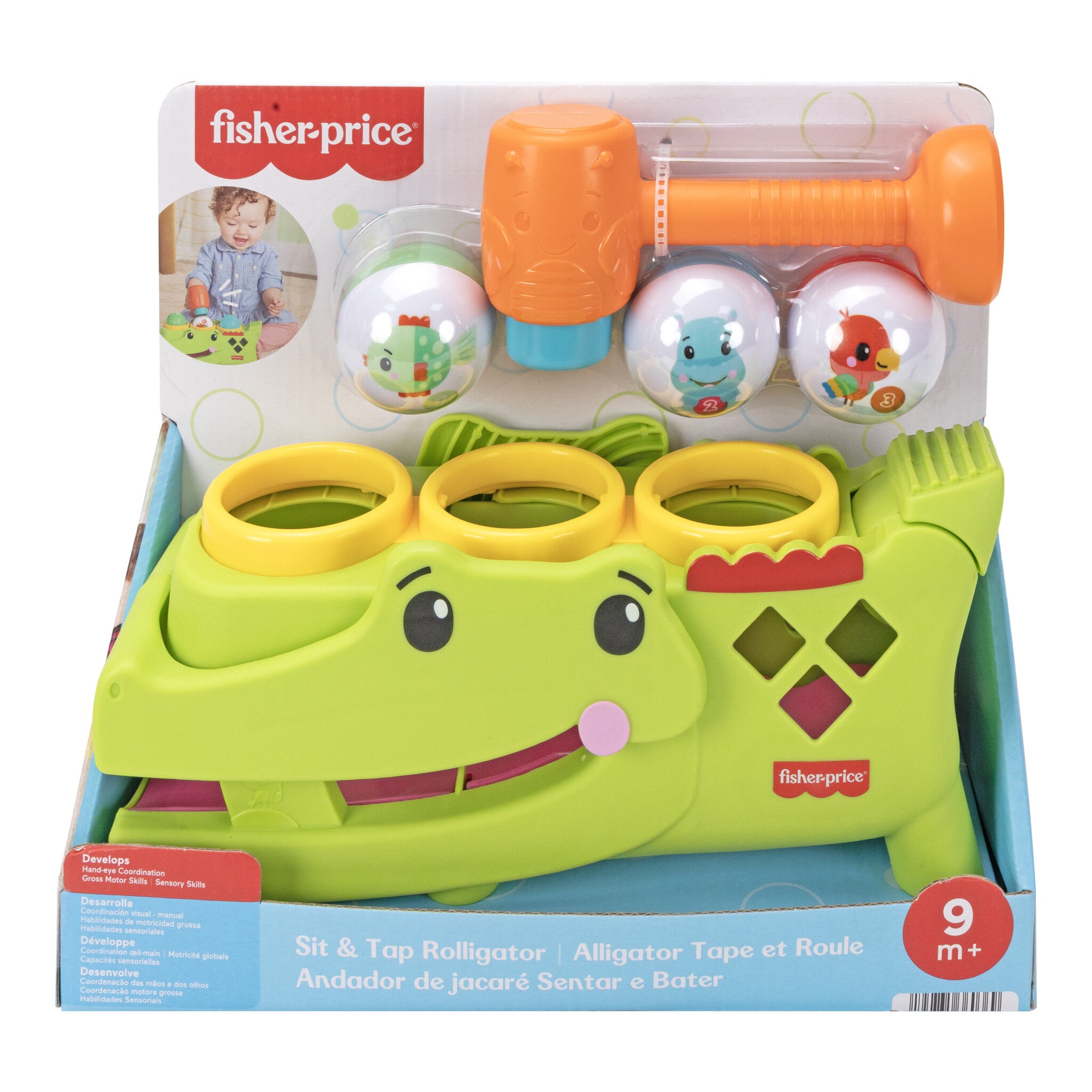 Fisher-Price Sit & Tap Rolligator Activity Toy