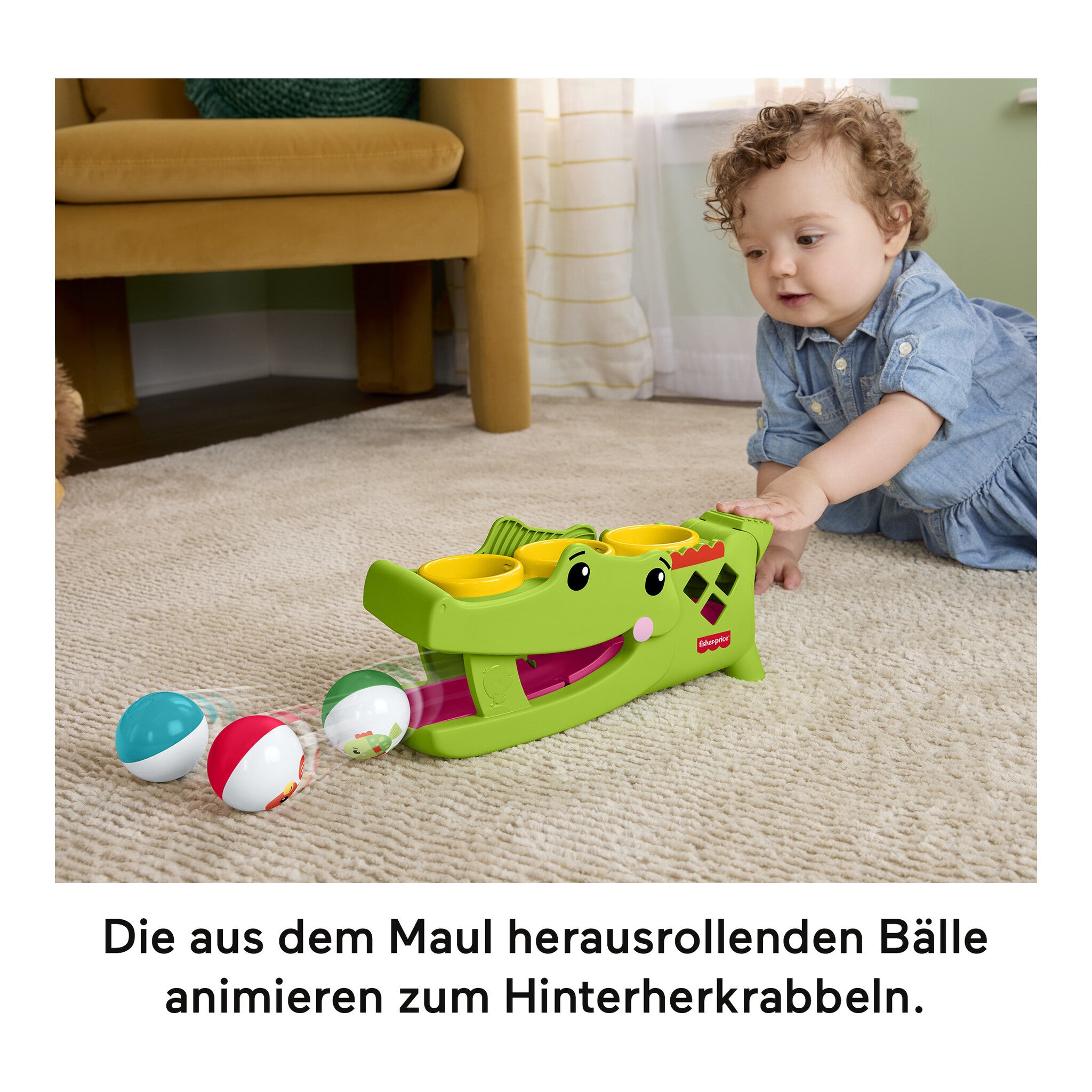 Fisher-Price Sit & Tap Rolligator Activity Toy