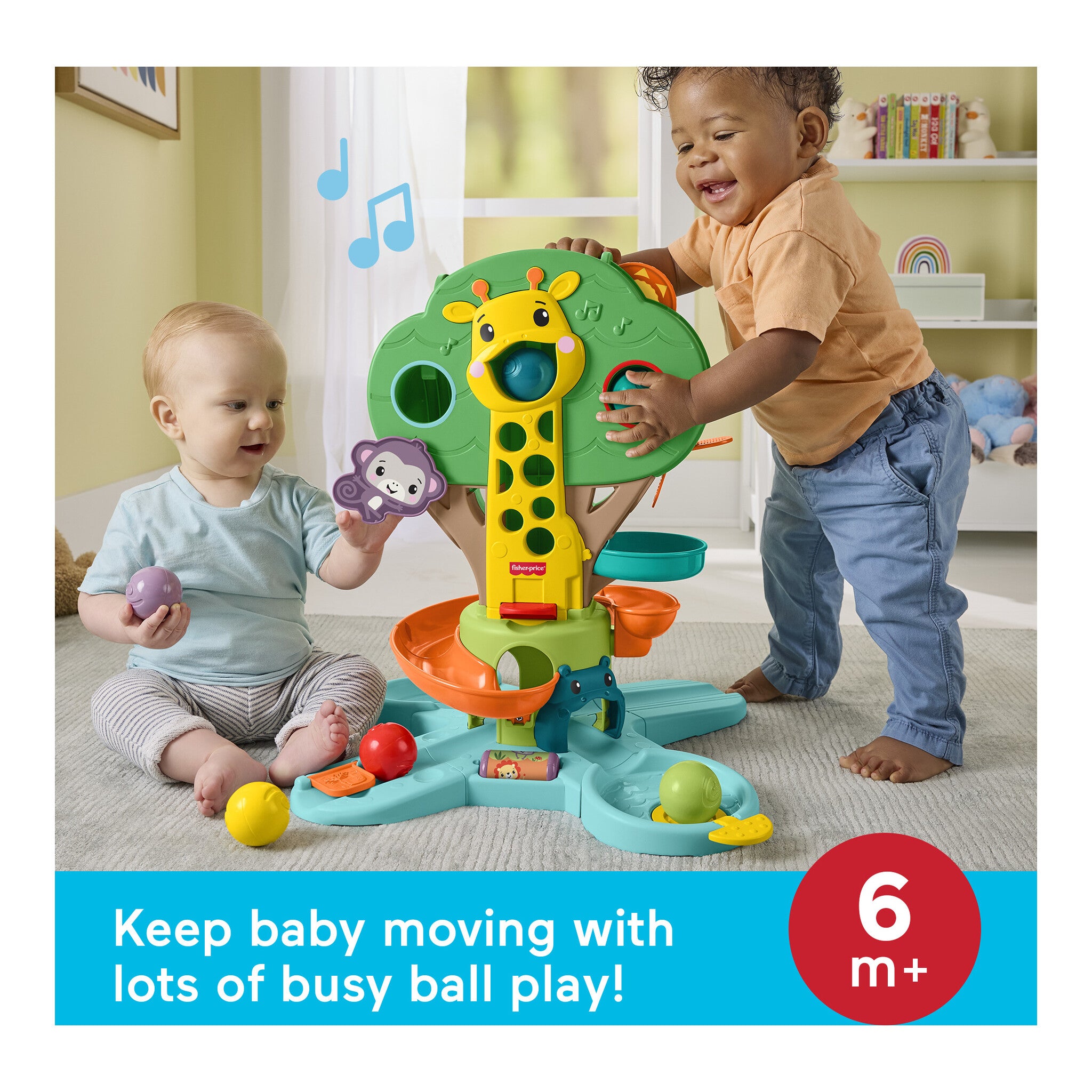 Fisher-Price Sit-To-Stand Jungle Tree Musical Ball Drop Activity Centre