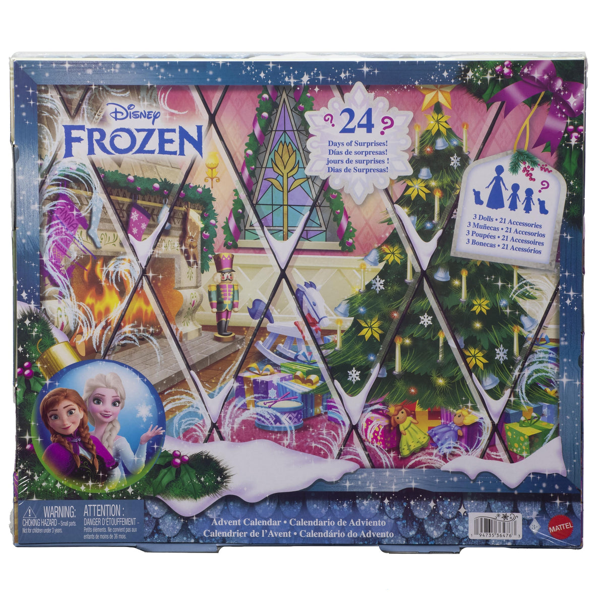 Mattel Disney Frozen Small Doll Advent Calendar with 24 Surprises