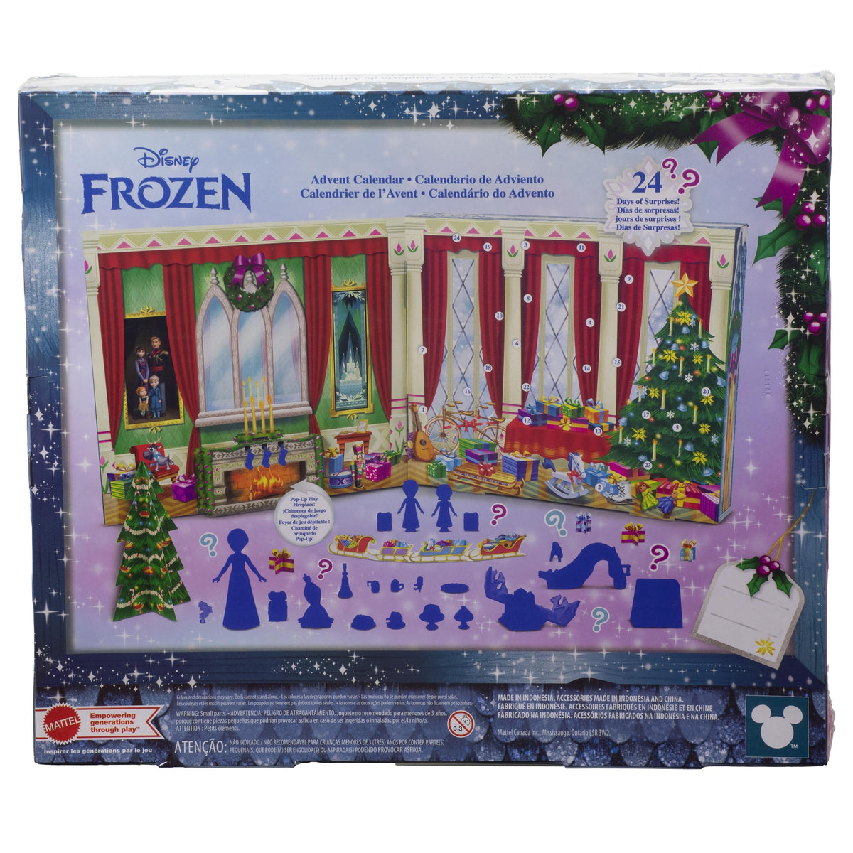 Mattel Disney Frozen Small Doll Advent Calendar with 24 Surprises