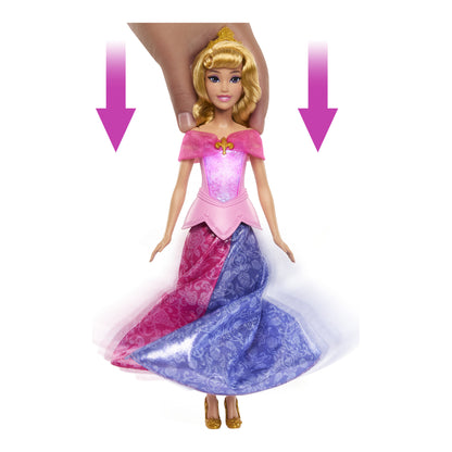 Disney Princess Aurora Pink to Blue Transforming Dress Fashion Doll with Lights