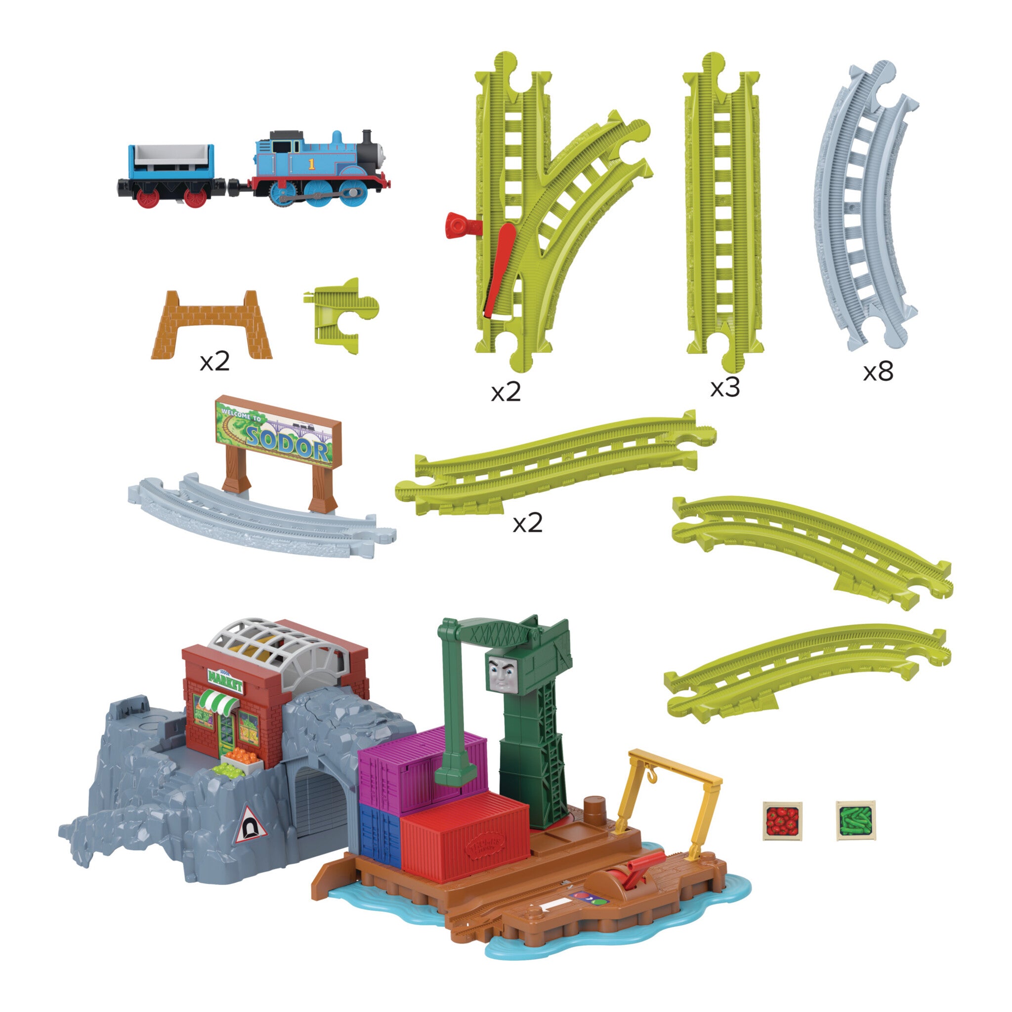 Thomas & Friends Cranky's Dockside Delivery Motorised Train Set