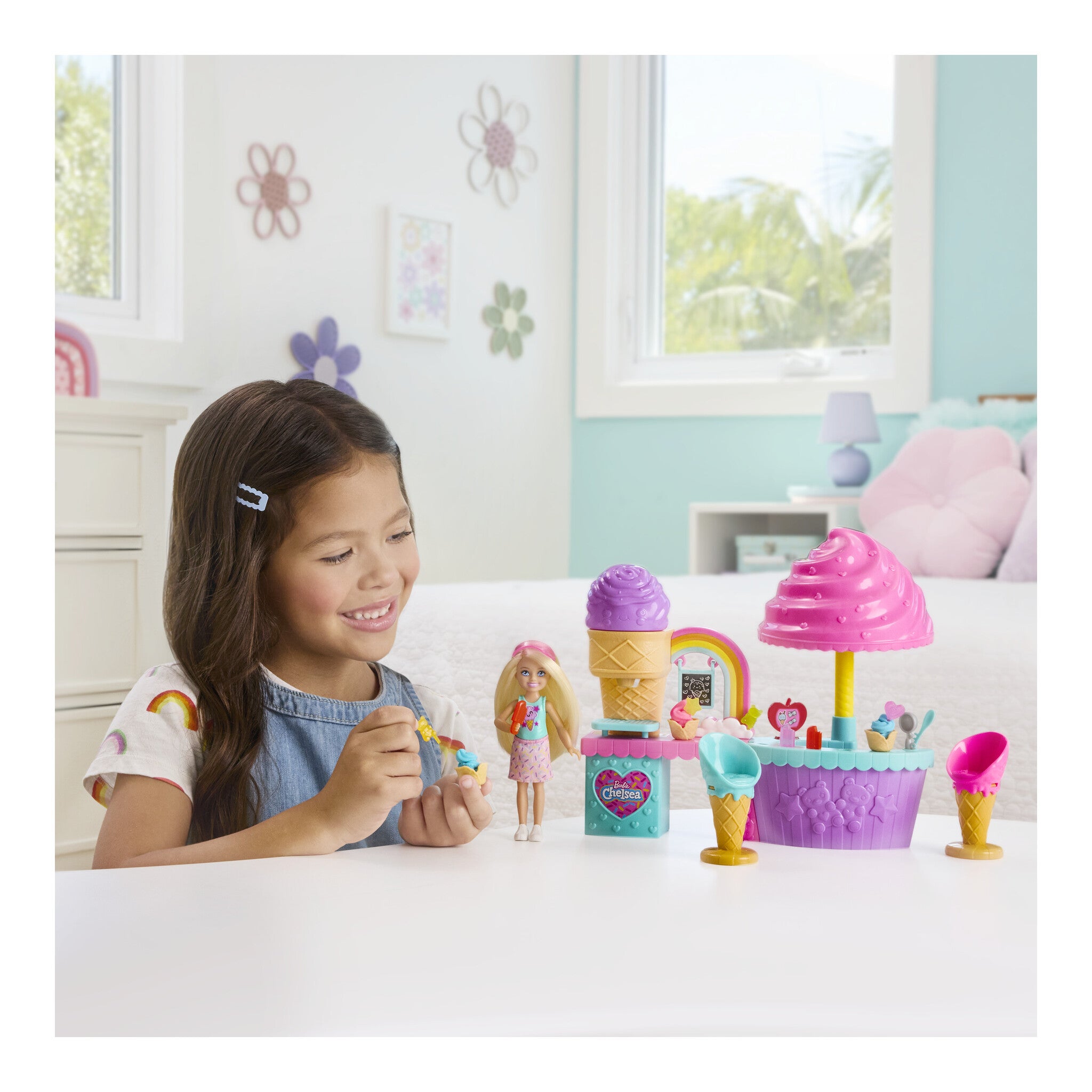 Barbie Club Chelsea Ice Cream Shop Playset with Doll and Accessories