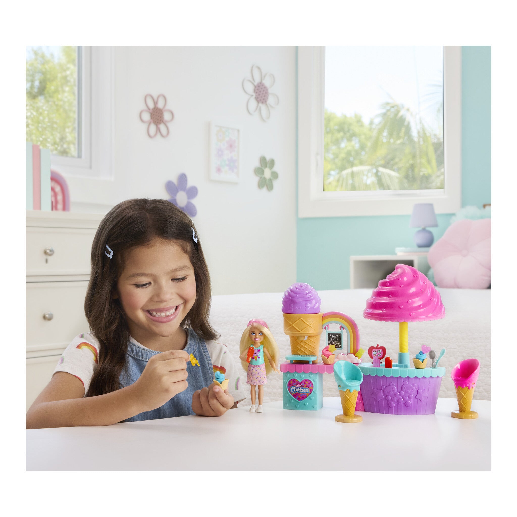 Barbie Club Chelsea Ice Cream Shop Playset with Doll and Accessories