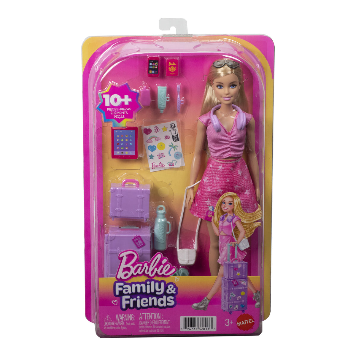 Barbie Limitless Adventure Malibu Fashion Doll with Travel Accessories