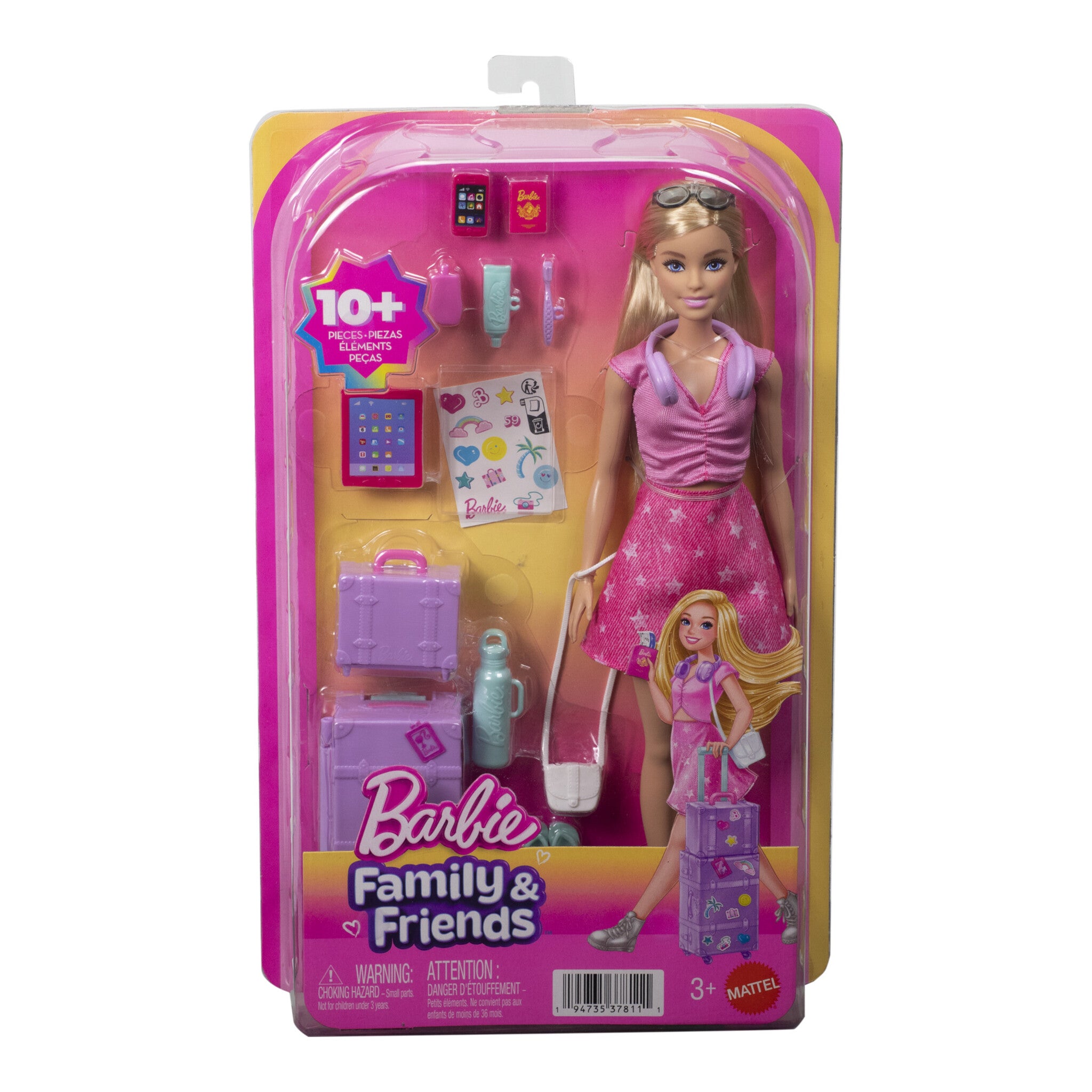 Barbie Limitless Adventure Malibu Fashion Doll with Travel Accessories
