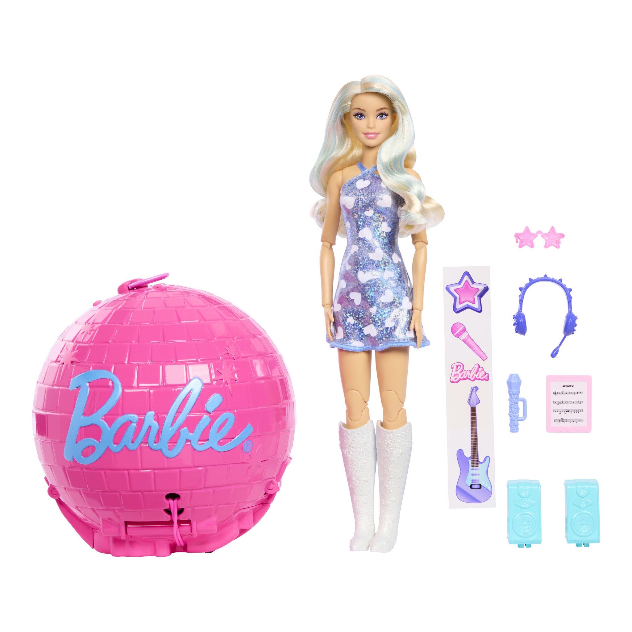 Barbie Roll and Reveal Careers Burst Ball Pop Star Doll & Accessories