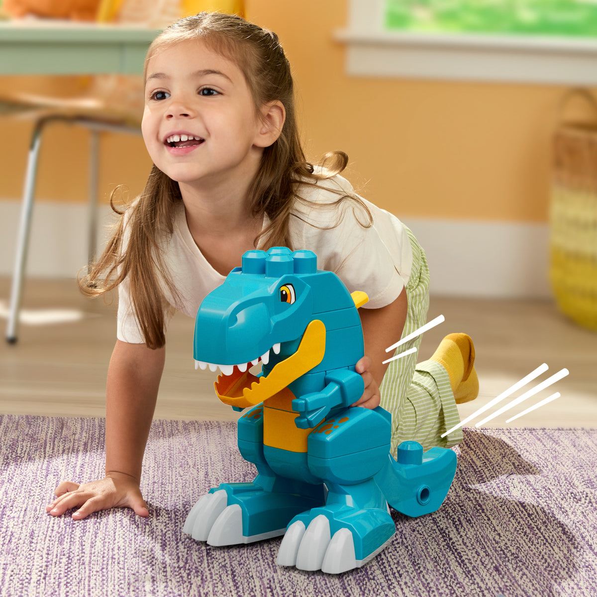 MEGA BLOKS Build & Chomp Dinosaur 3-in-1 Building Set, 25 Pieces