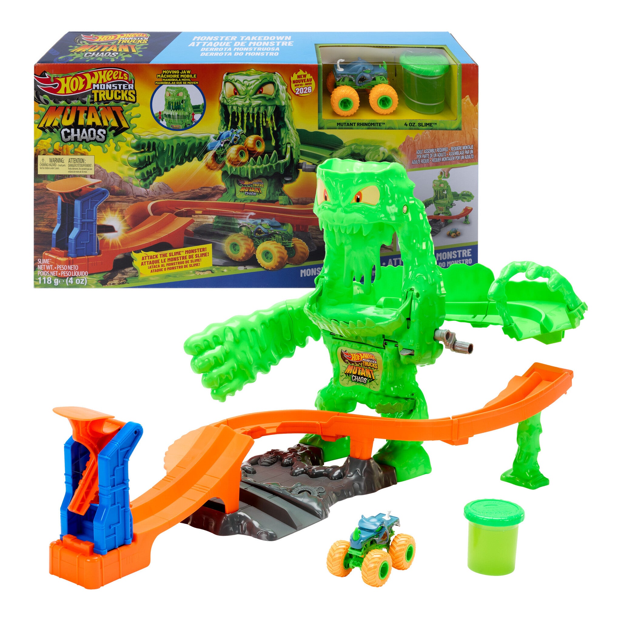 Hot Wheels Monster Trucks Mutant Chaos Ooze Monster Playset