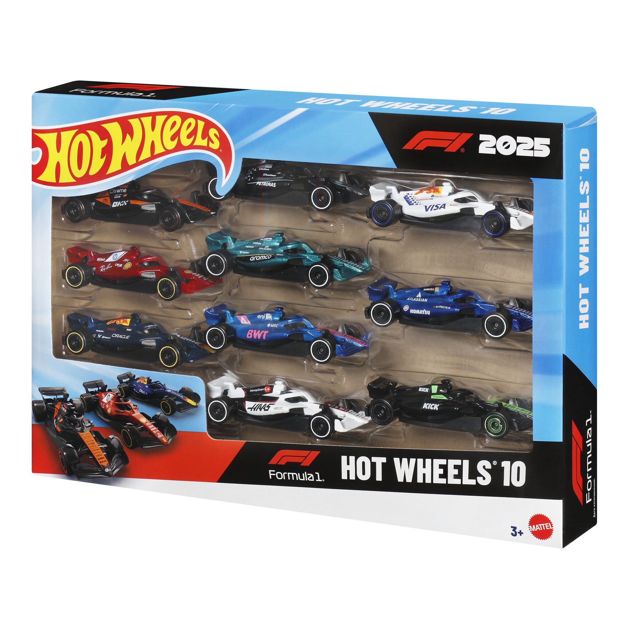 Hot Wheels Formula 1 2025 10-Pack Die-Cast Cars