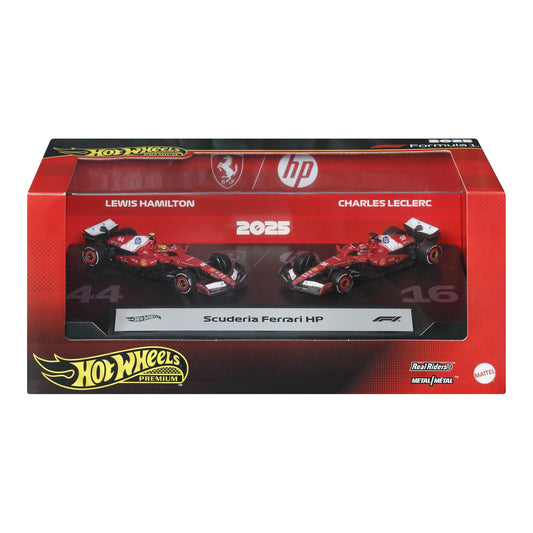 Hot Wheels Premium Formula 1 Scuderia Ferrari HP 1:64 Die-Cast Car 2-Pack