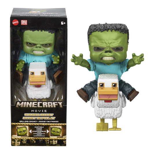 Mattel Minecraft: A Minecraft Movie Large Scale Chicken Jockey Figure Set