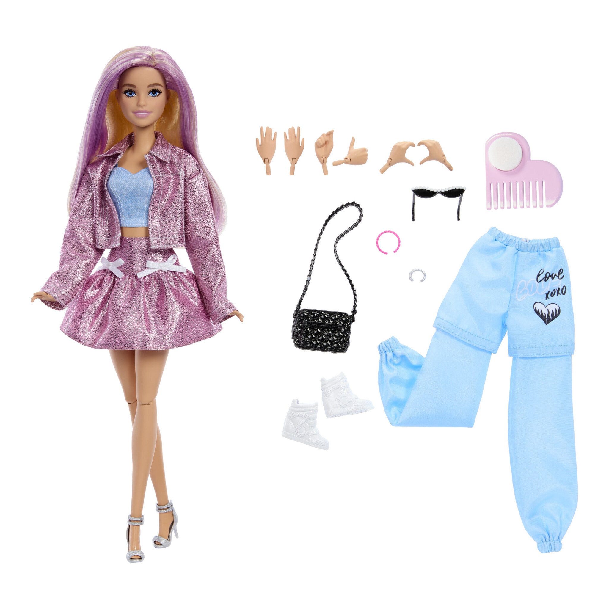 Barbie Deluxe Style You Create Fashion Doll with 4 Fashions and Colour-Changing Hair