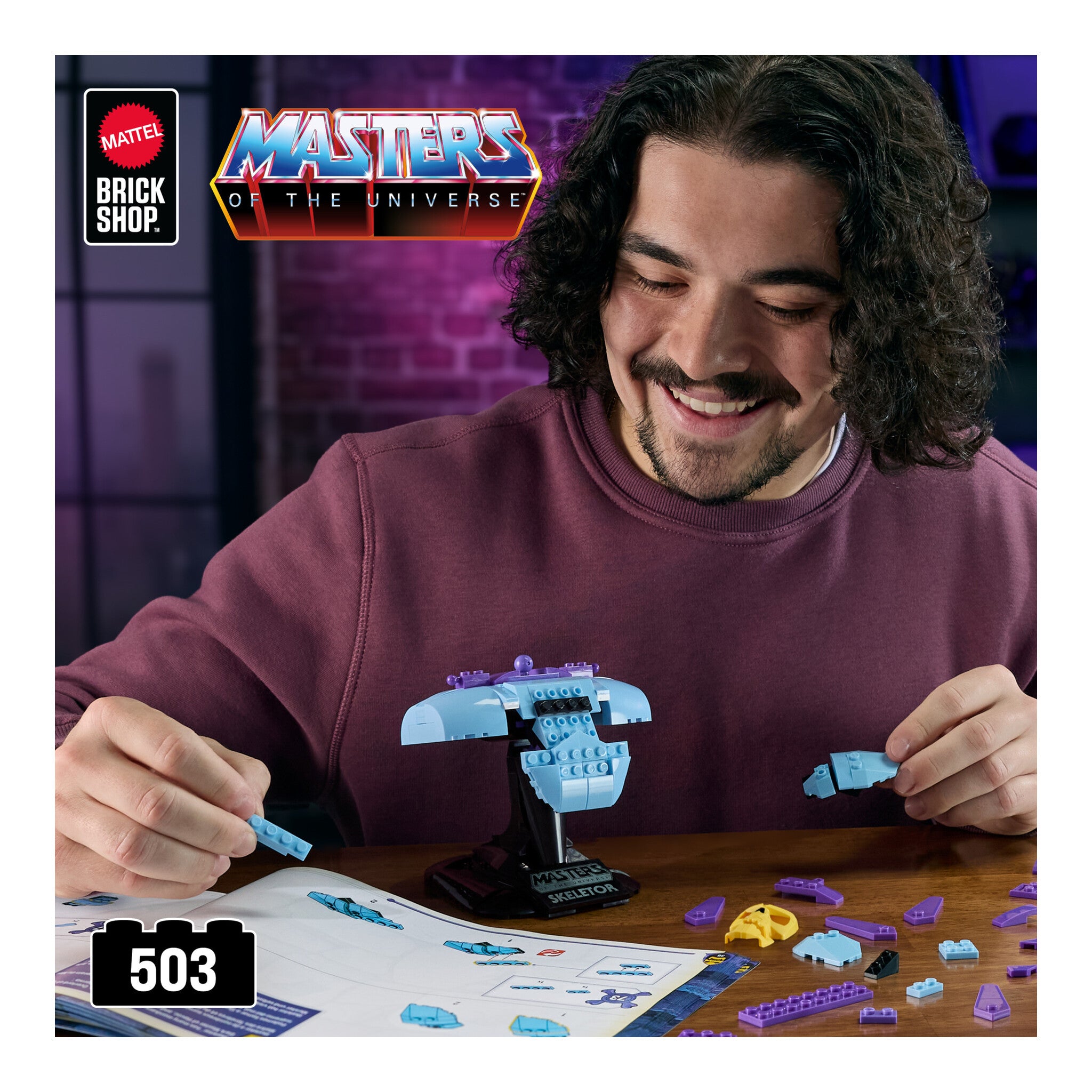 Mattel Brick Shop Masters of the Universe Skeletor Bust Building Set